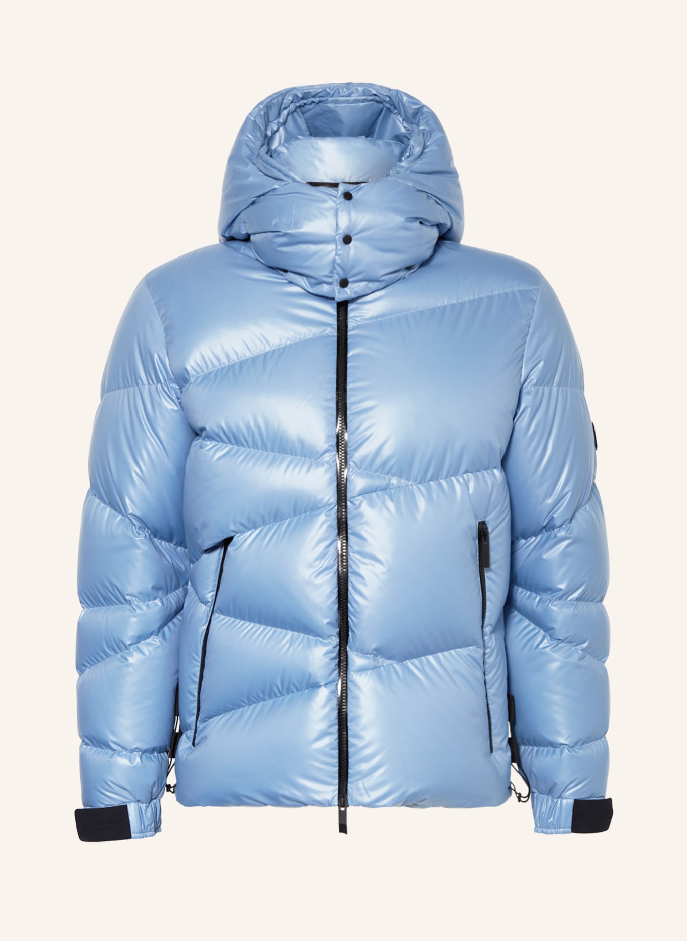 MONCLER Down jacket YONNE with removable hood, Color: LIGHT BLUE (Image 1)