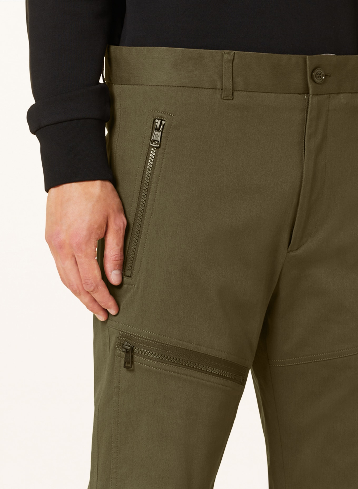 MONCLER Spodnie regular fit, Kolor: KHAKI (Obrazek 5)