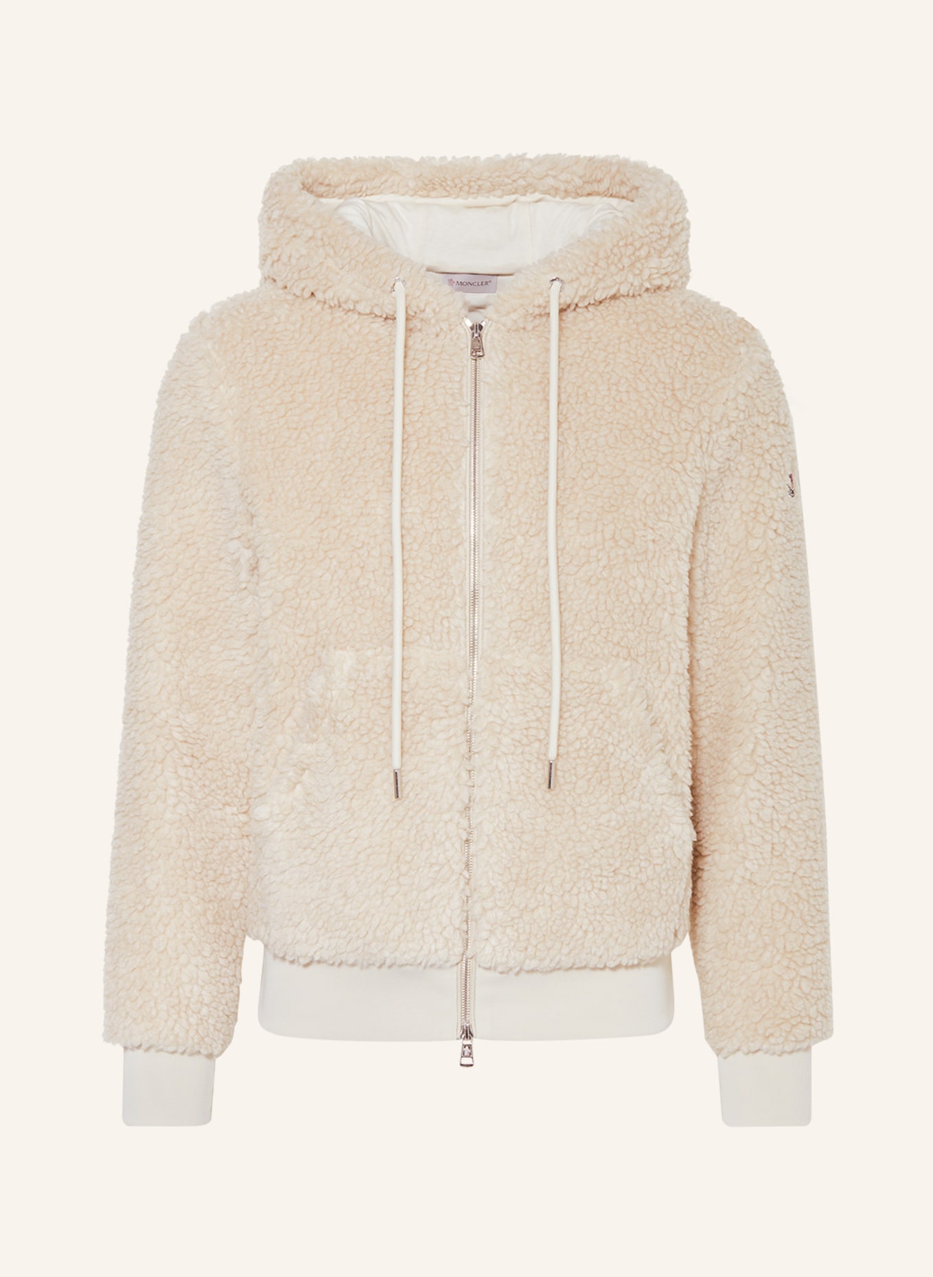 MONCLER Teddy jacket in ecru