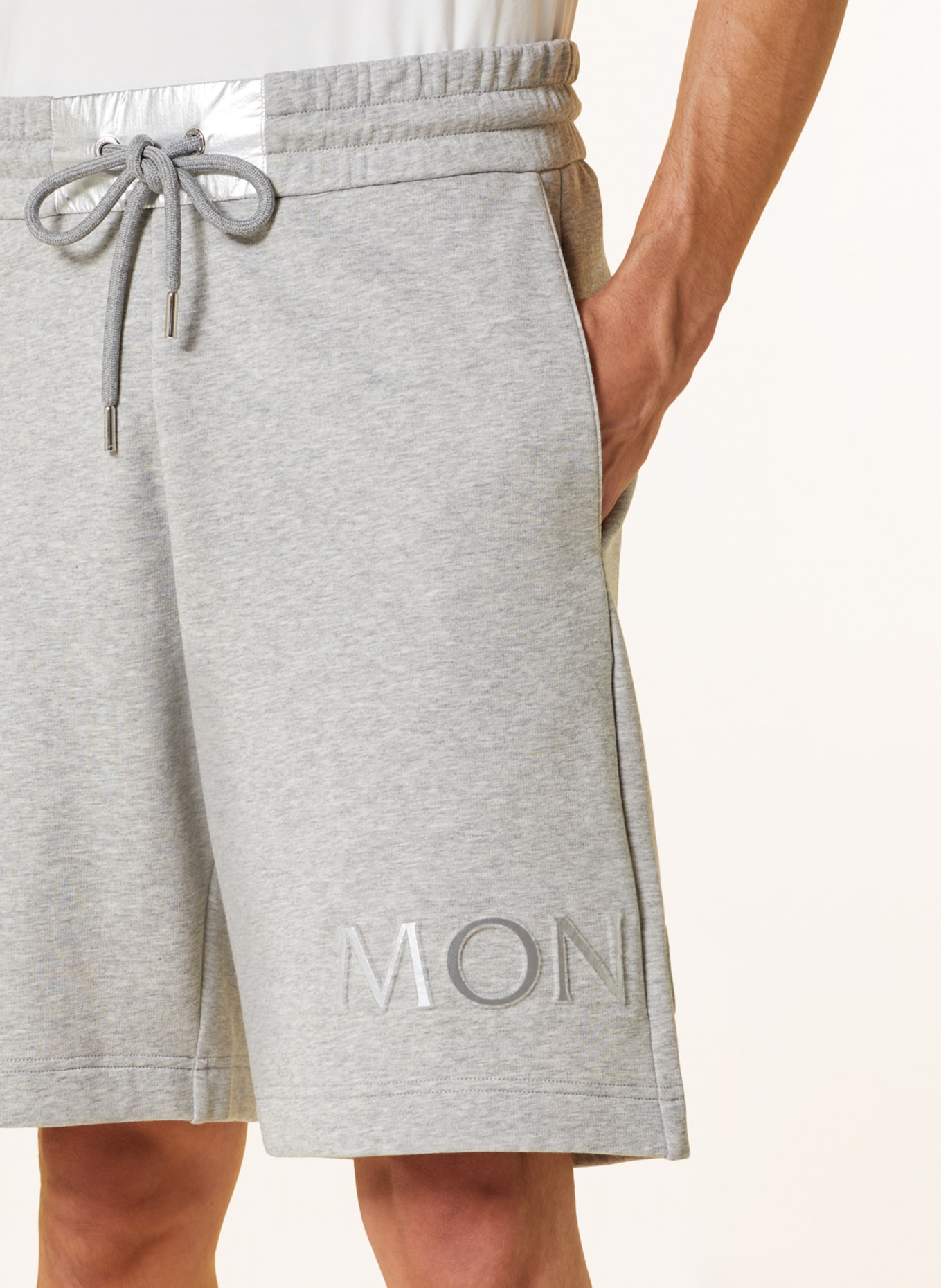 MONCLER Sweat shorts, Color: GRAY (Image 5)