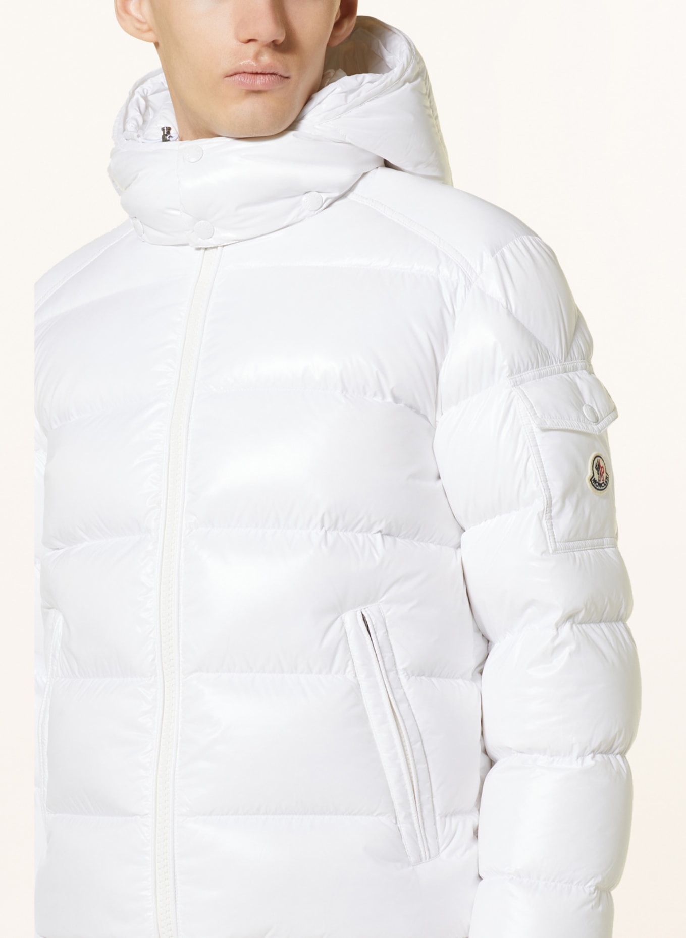 MONCLER Down jacket MAYA with removable hood, Color: WHITE (Image 5)