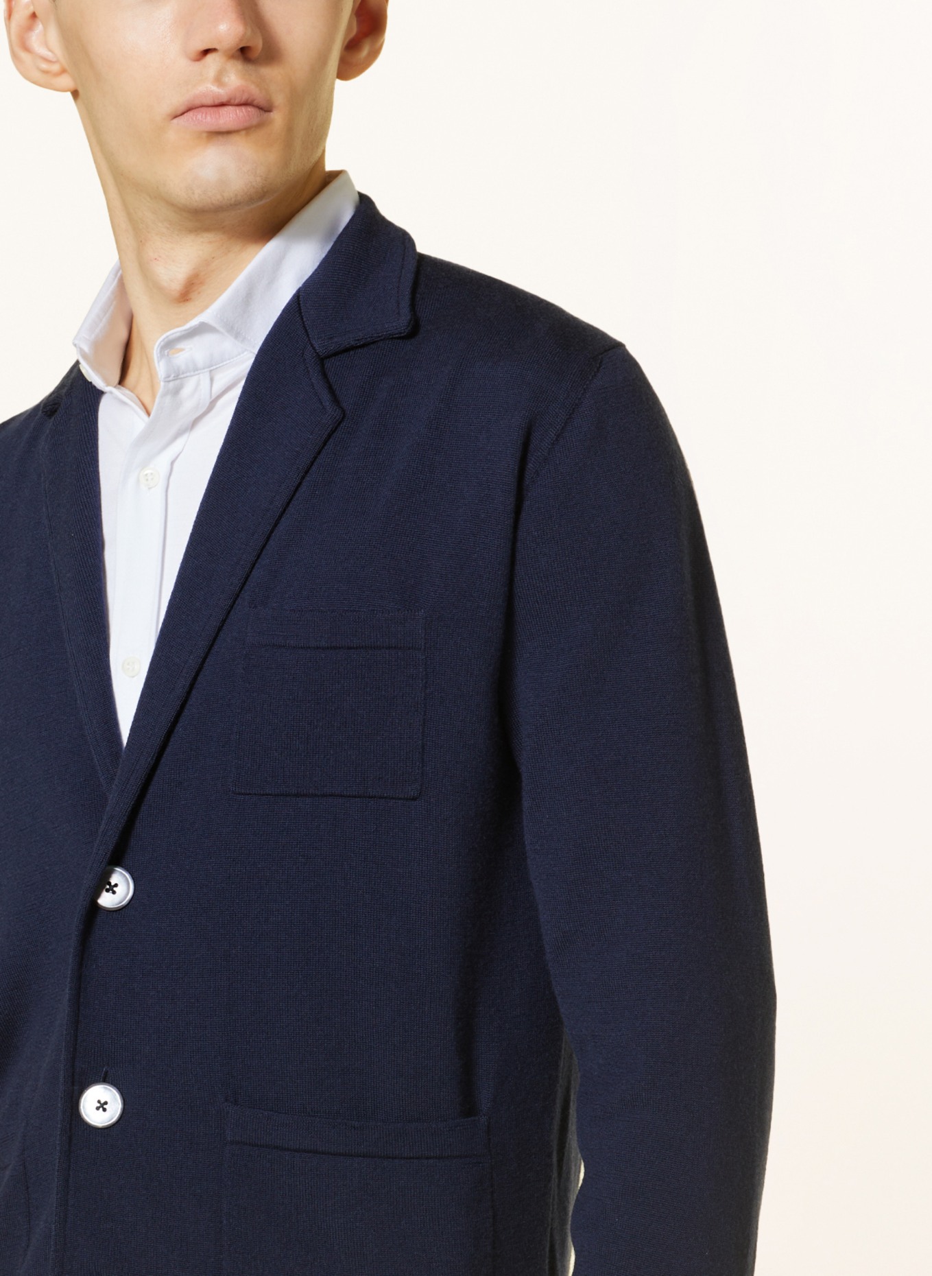 FIORONI Knit blazer regular fit, Color: DARK BLUE (Image 4)