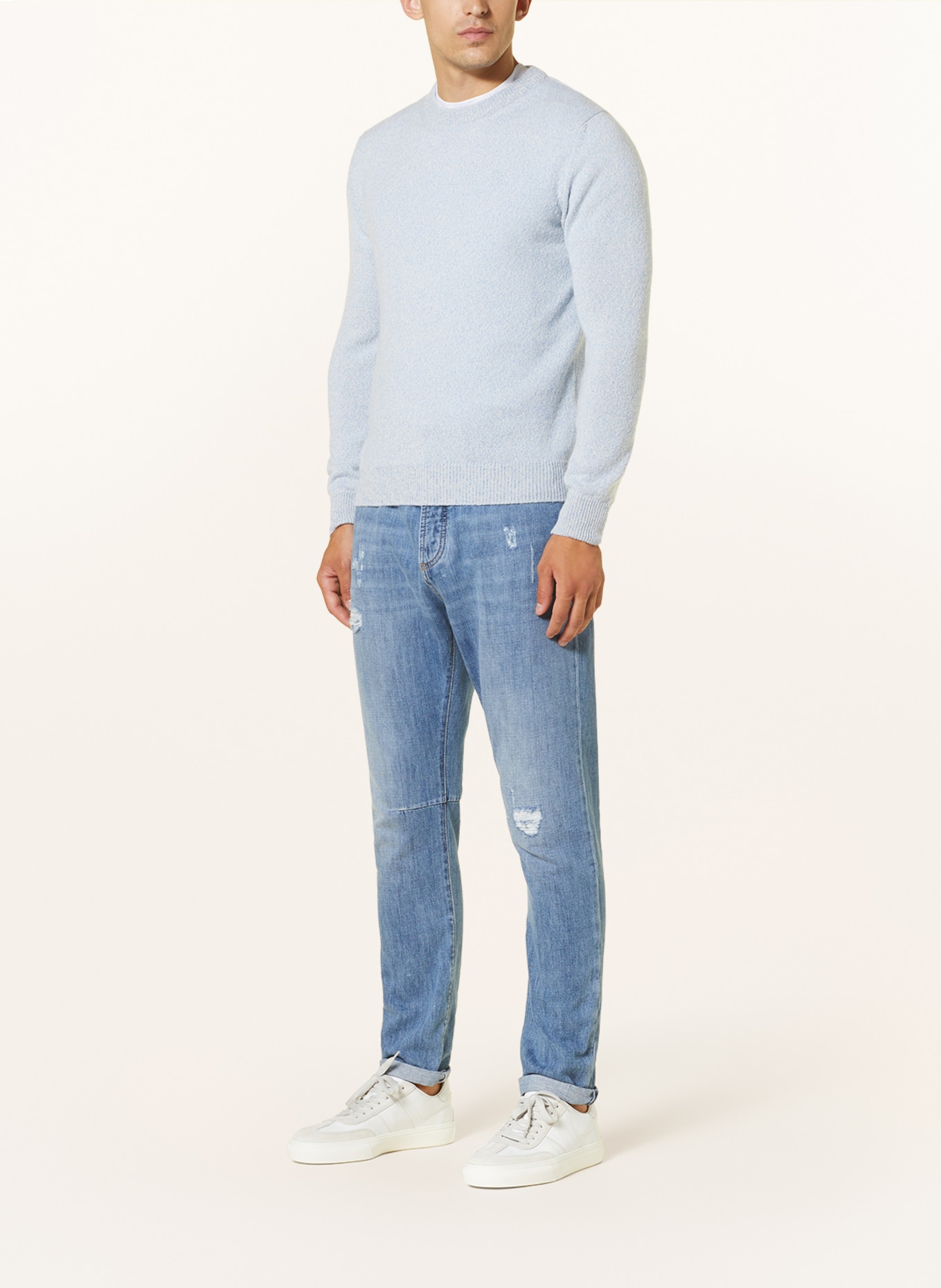 FIORONI Cashmere-Pullover, Farbe: HELLBLAU (Bild 2)