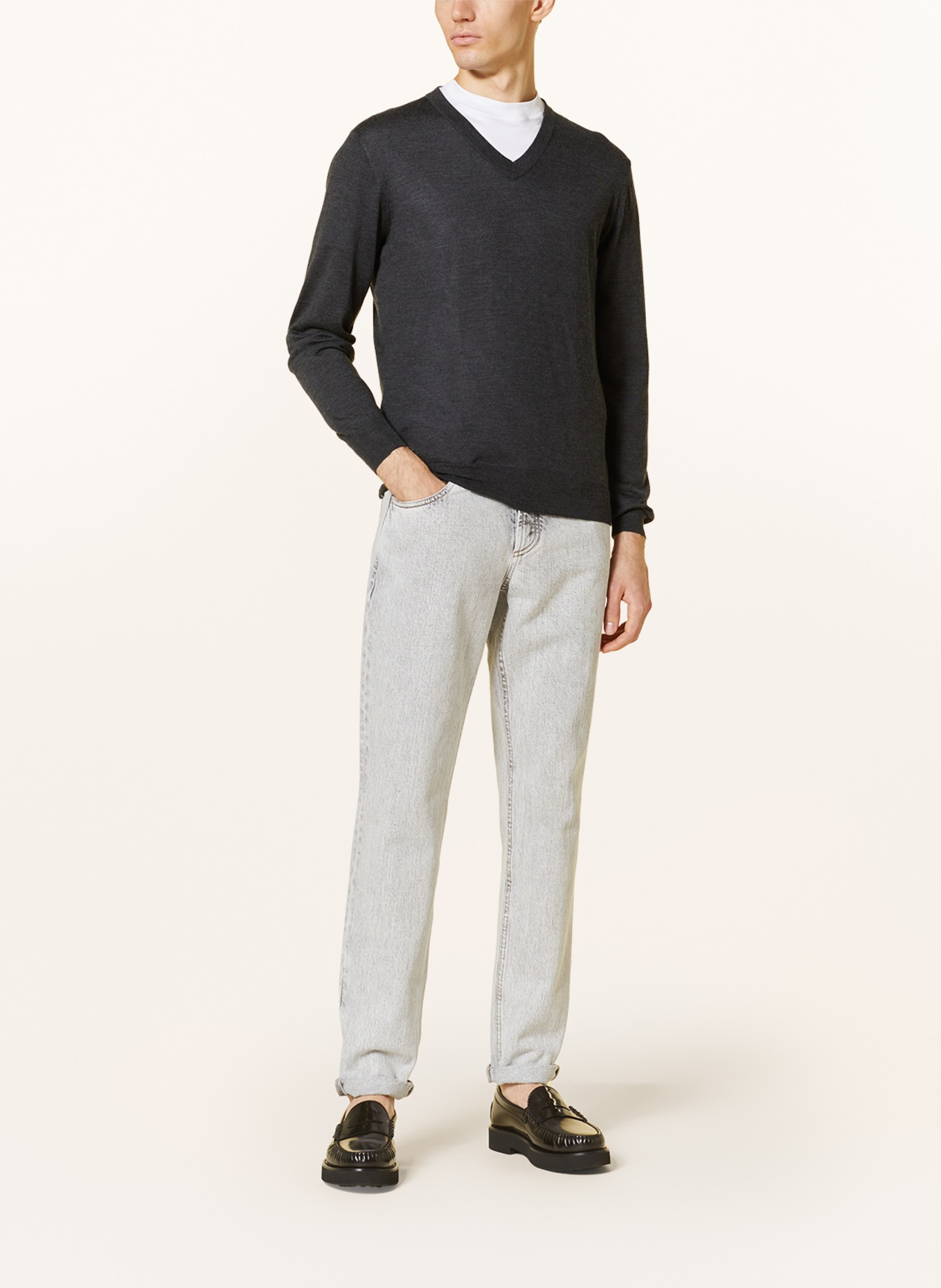 FIORONI Cashmere-Pullover, Farbe: DUNKELGRAU (Bild 2)