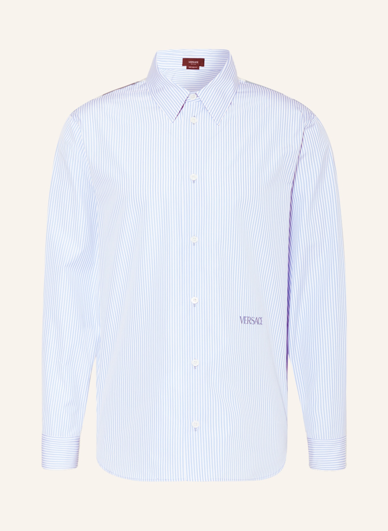 VERSACE Shirt Heritage fit in white/ light blue