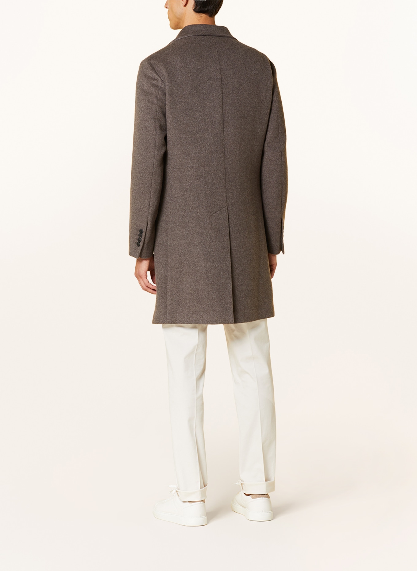manzoni 24 Wool coat with cashmere, Color: BROWN (Image 3)