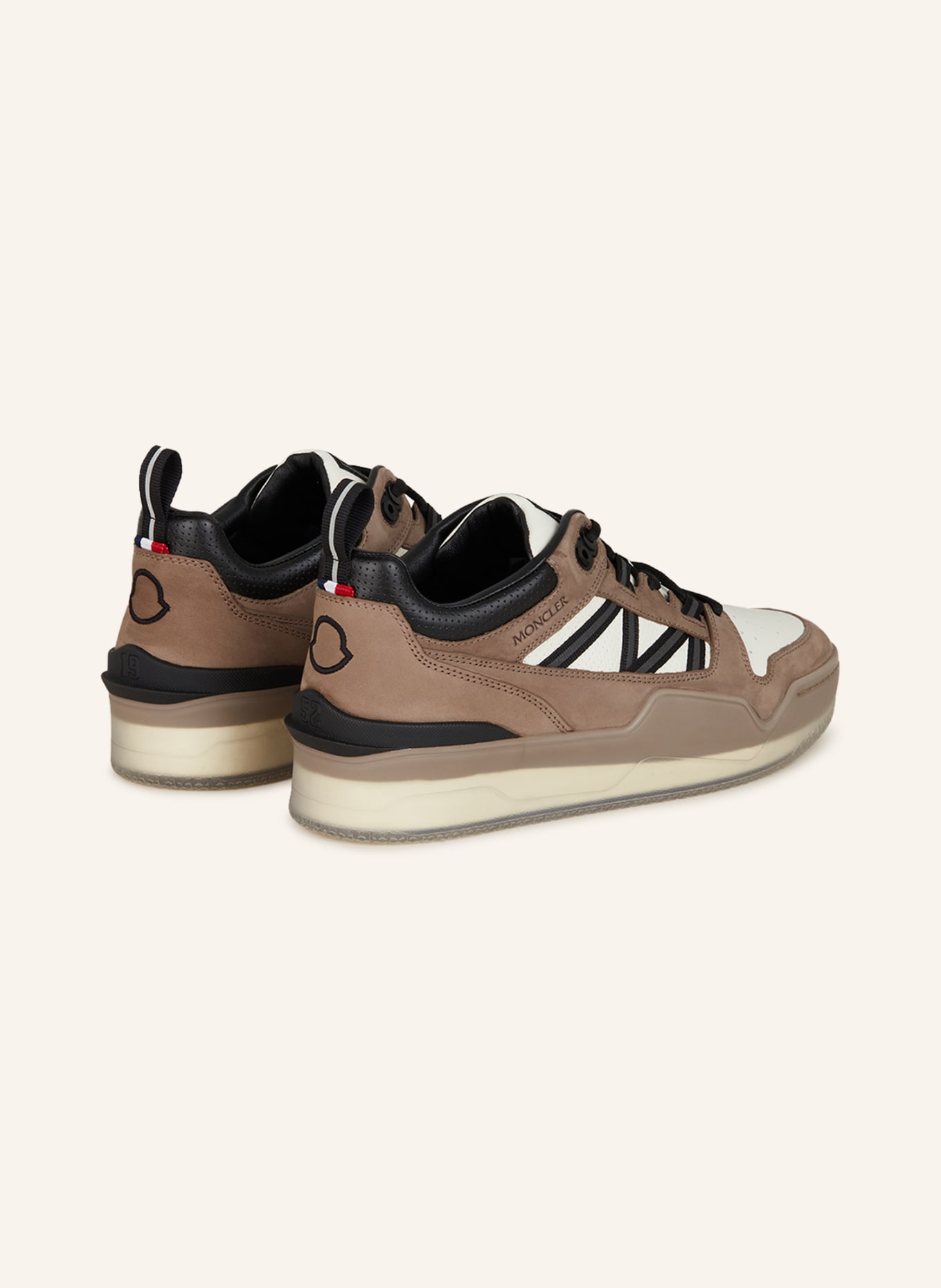 MONCLER Sneakers PIVOT, Color: BROWN/ WHITE (Image 2)