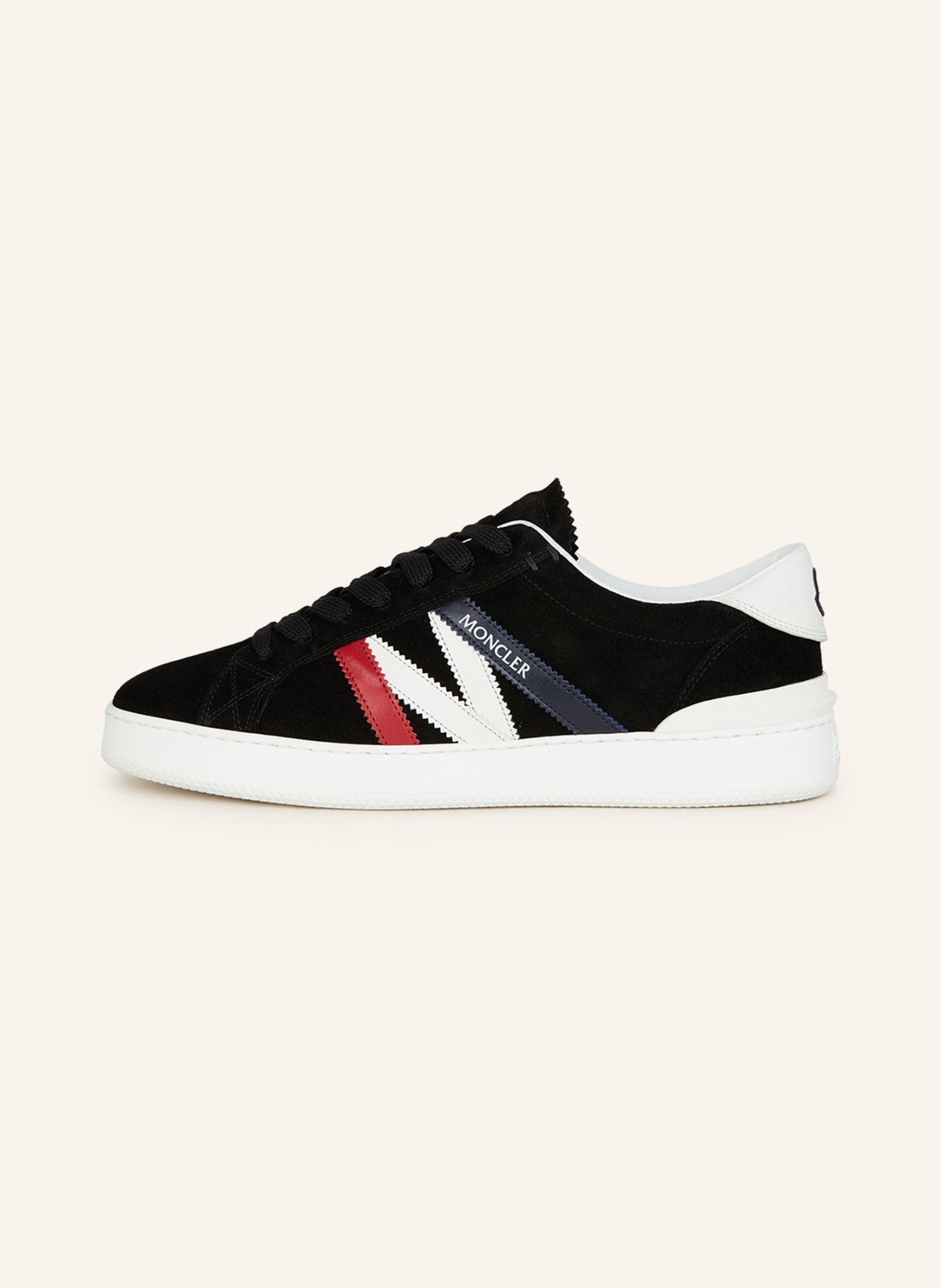 MONCLER Sneakers MONACO, Color: BLACK/ WHITE/ RED (Image 4)
