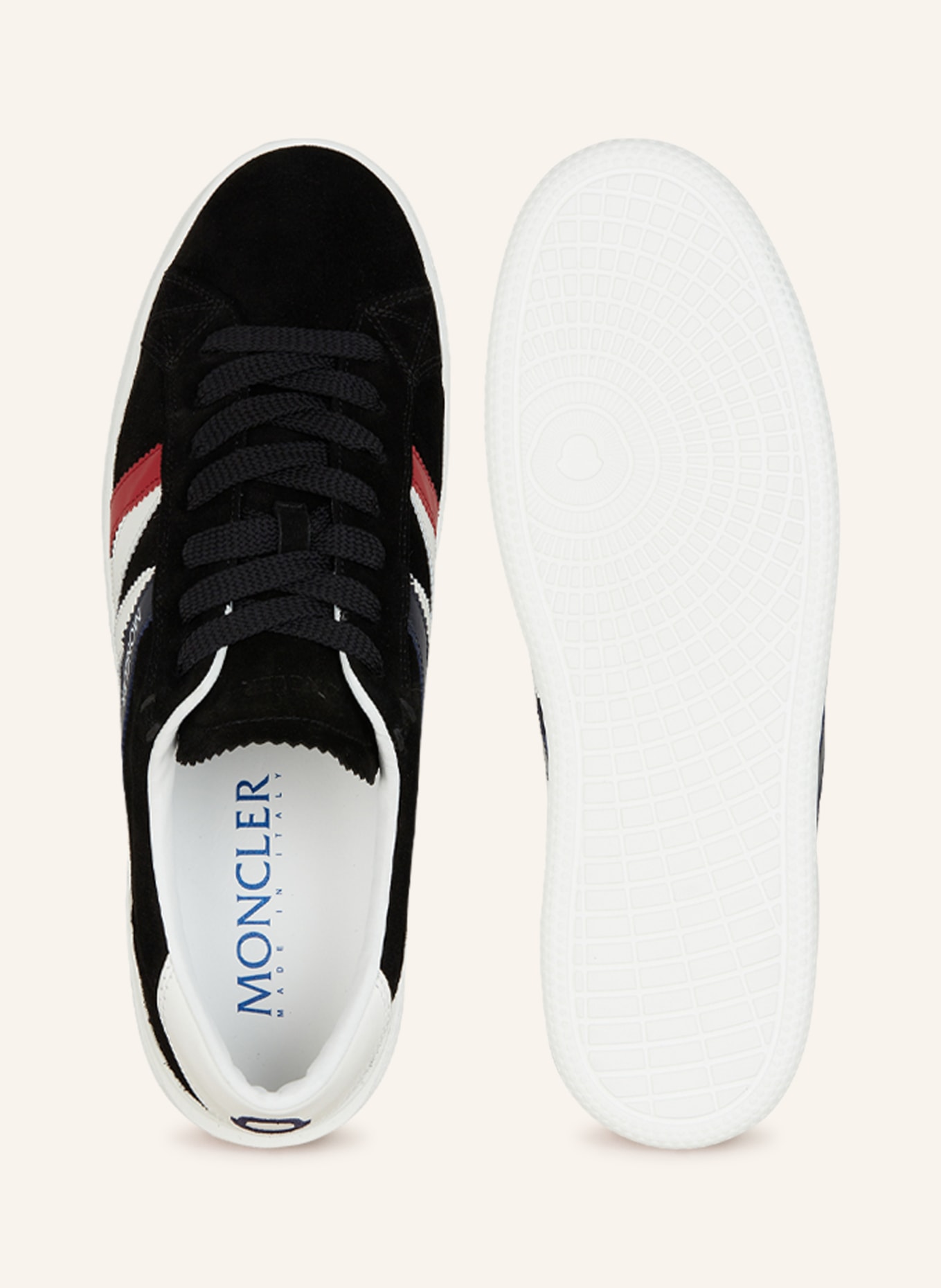 MONCLER Sneakers MONACO, Color: BLACK/ WHITE/ RED (Image 5)