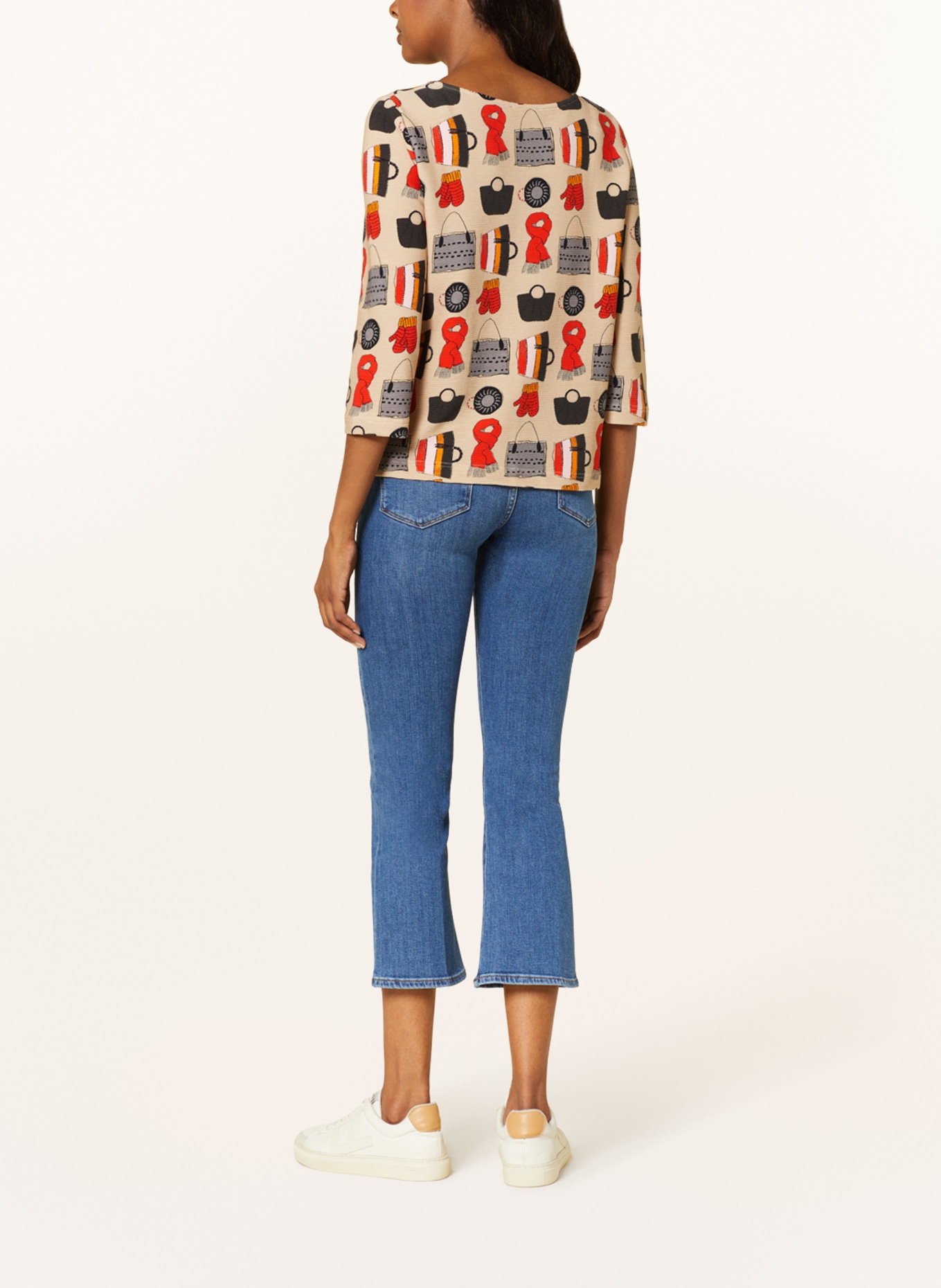 lilienfels Shirt mit 3/4-Arm, Farbe: BEIGE/ ROT/ GRAU (Bild 3)
