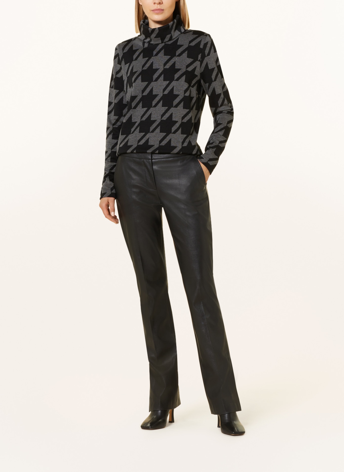 lilienfels Turtleneck sweater, Color: BLACK/ GRAY (Image 2)