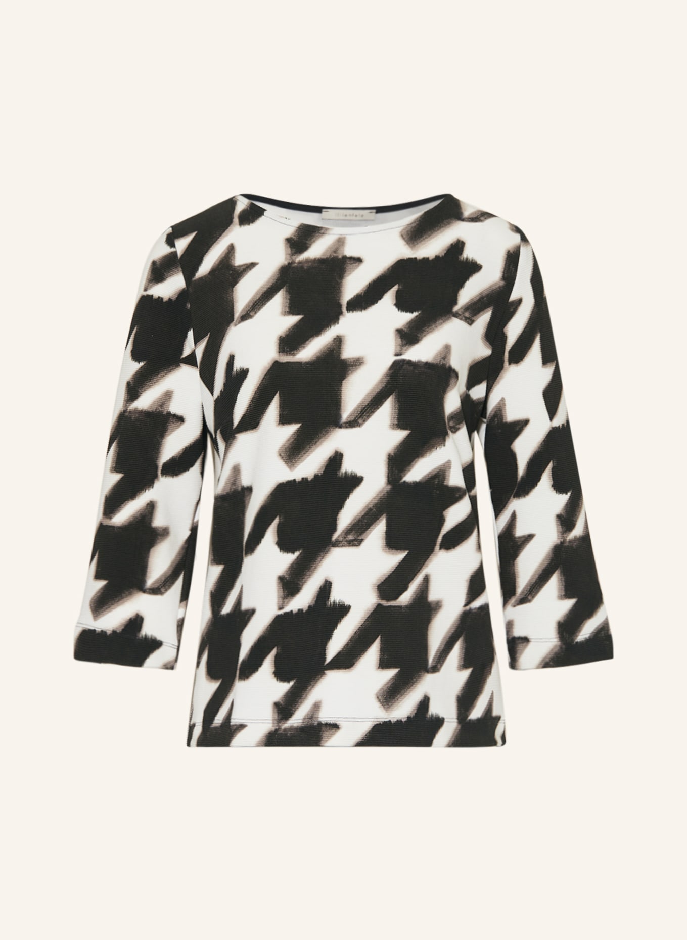 lilienfels Shirt with 3/4 sleeves, Color: BLACK/ WHITE (Image 1)