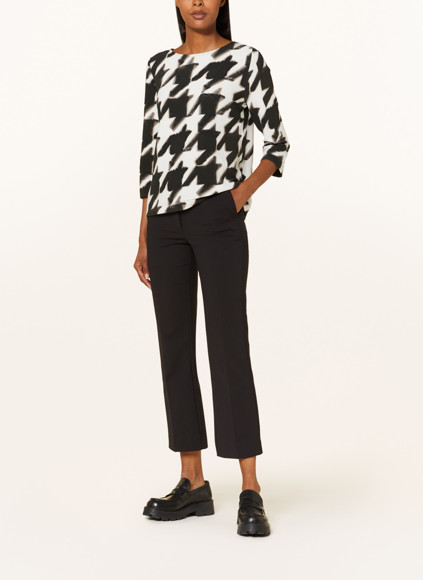 lilienfels Shirt with 3/4 sleeves, Color: BLACK/ WHITE (Image 2)