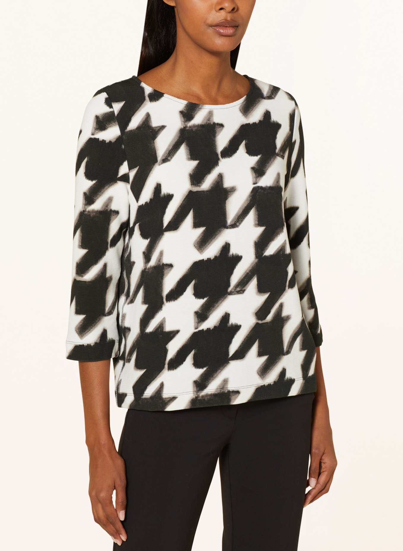 lilienfels Shirt with 3/4 sleeves, Color: BLACK/ WHITE (Image 4)