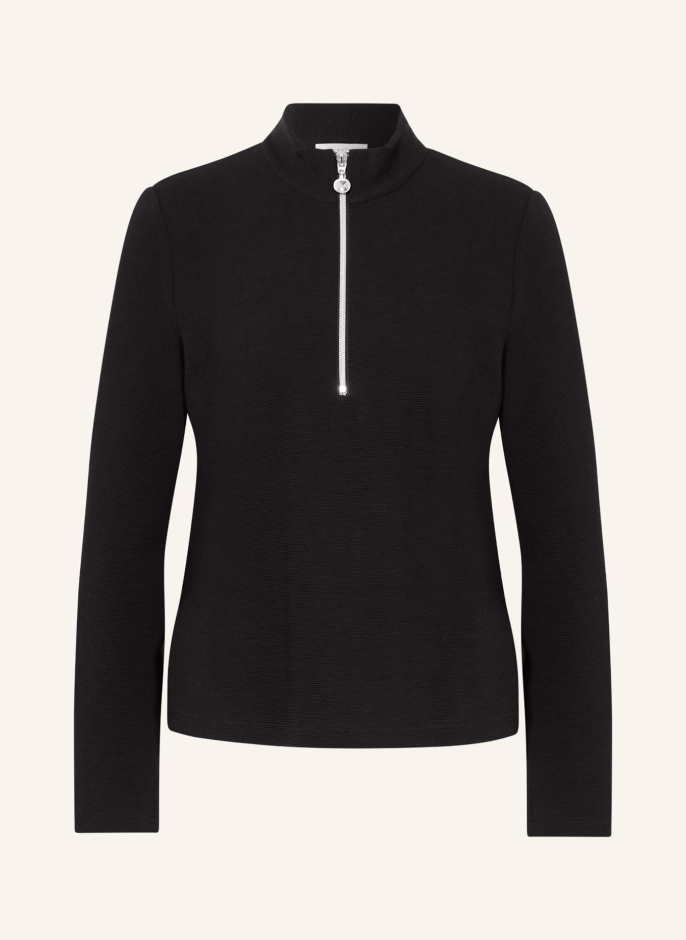 lilienfels Jersey half-zip sweater, Color: BLACK (Image 1)