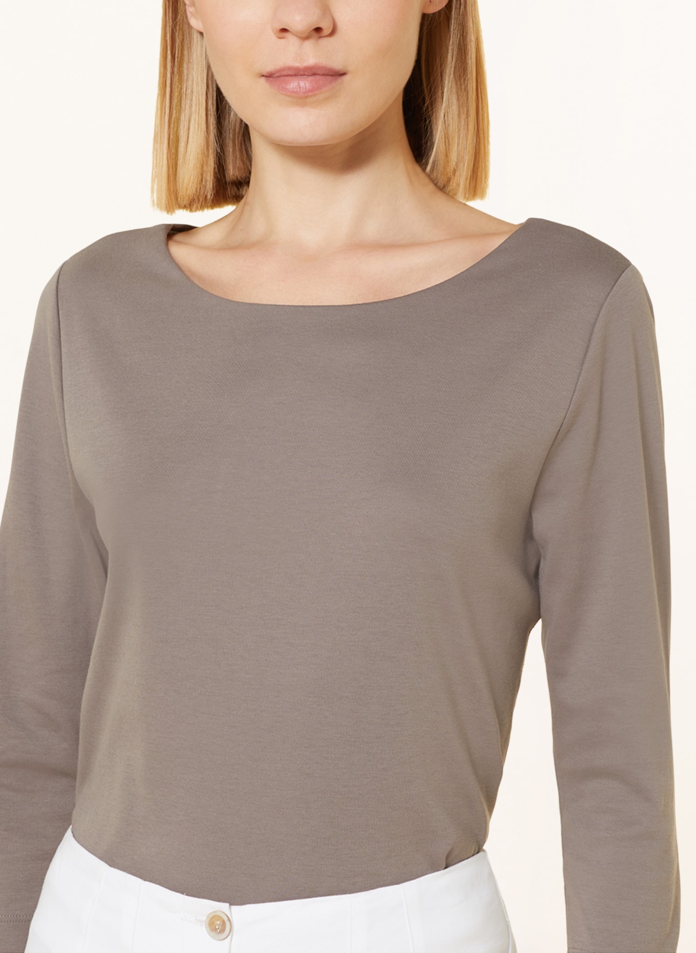 lilienfels Shirt with 3/4 sleeves, Color: TAUPE (Image 4)