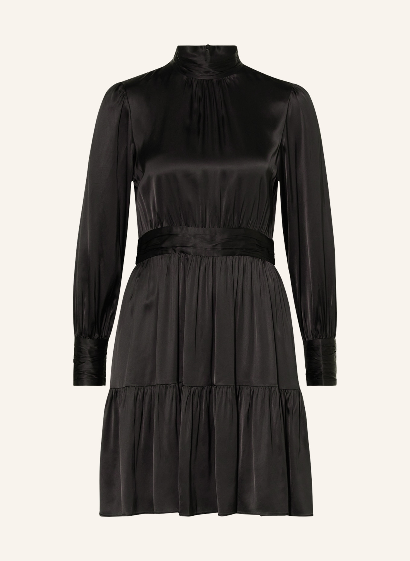 MRS & HUGS Satin dress, Color: BLACK (Image 1)