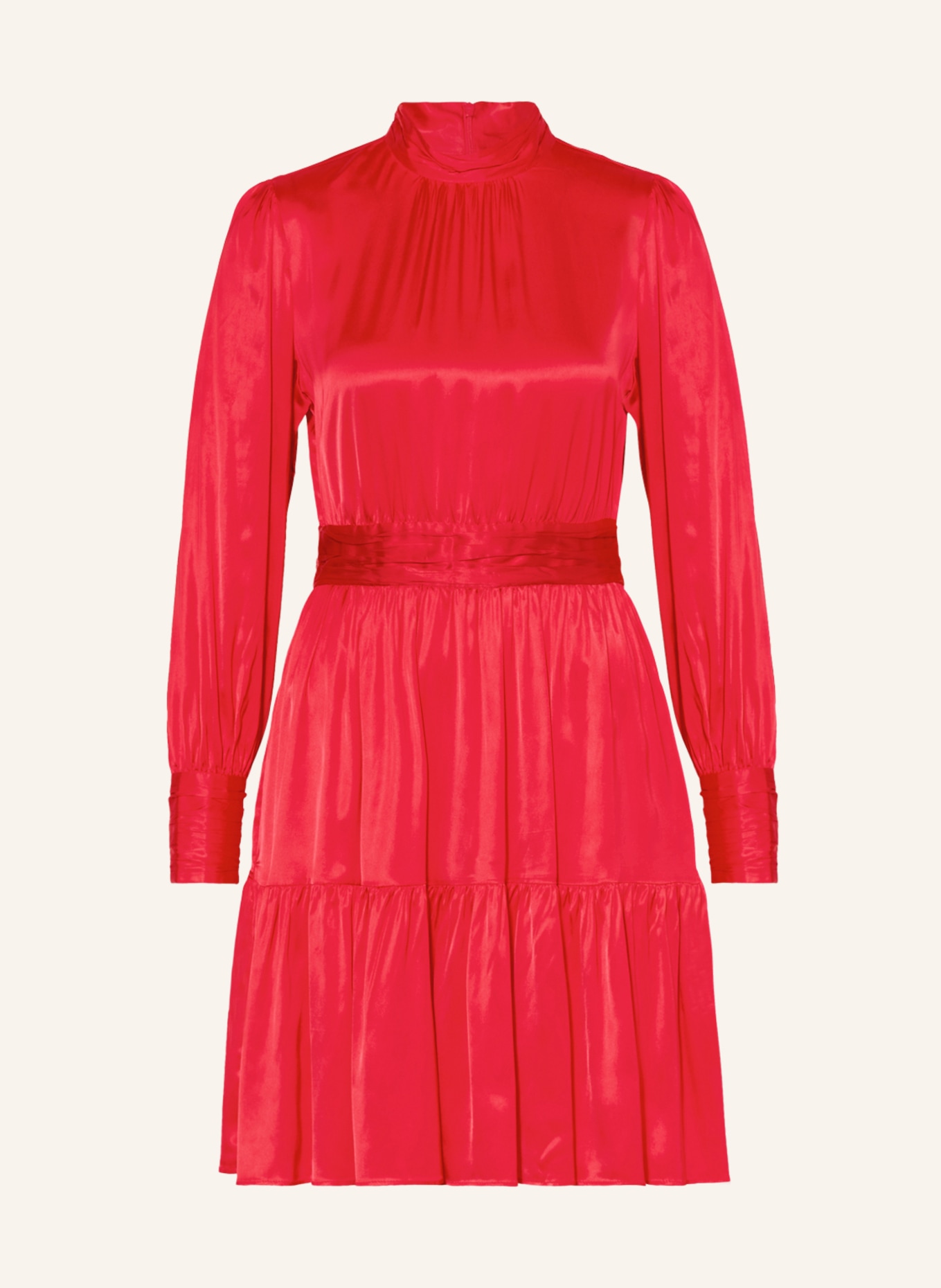 MRS & HUGS Saténové šaty: ČERVENÁ