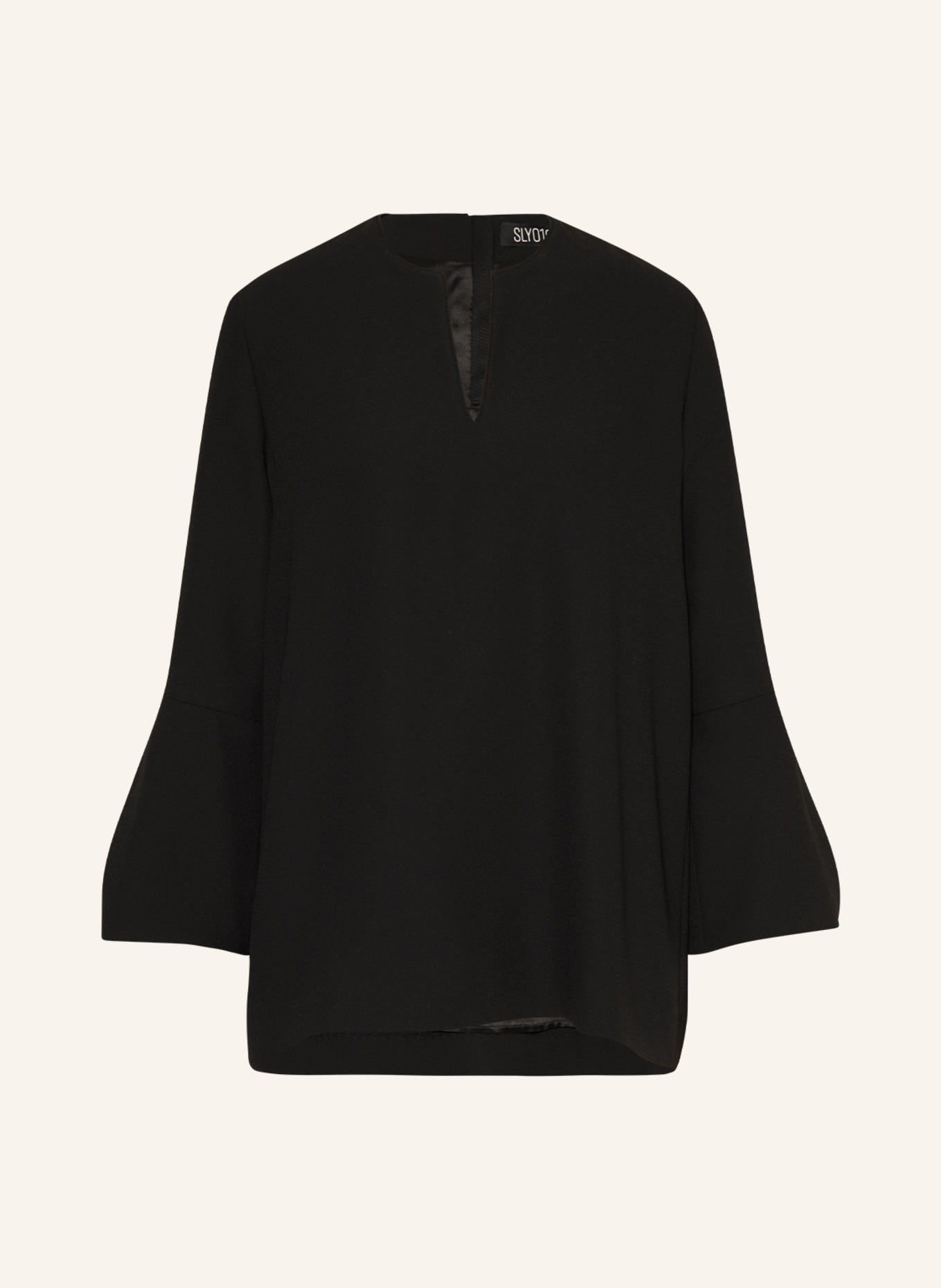 SLY 010 Shirt blouse with 3/4 sleeves, Color: BLACK (Image 1)
