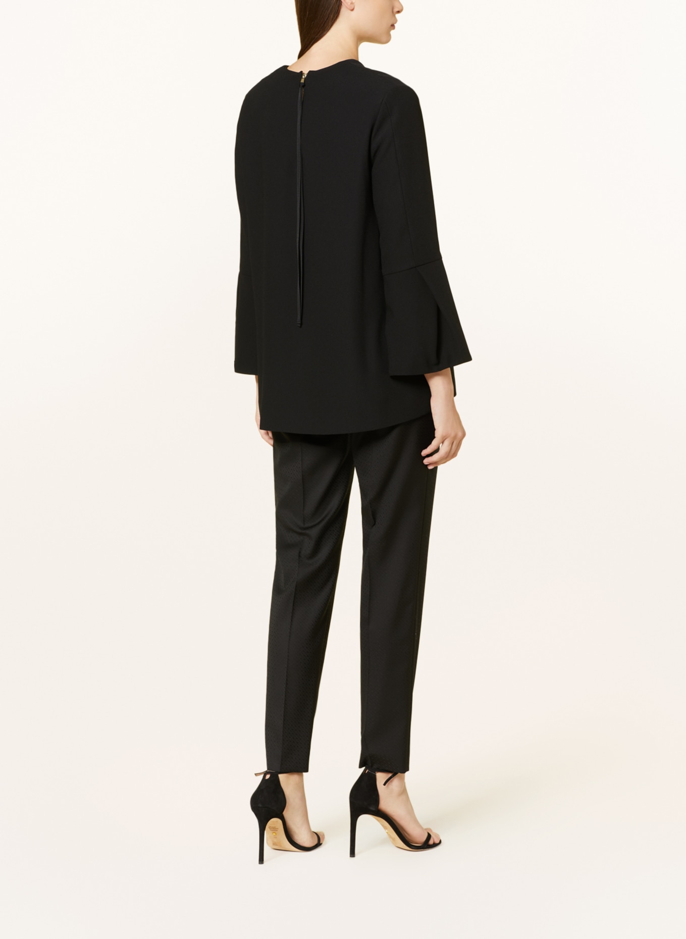 SLY 010 Shirt blouse with 3/4 sleeves, Color: BLACK (Image 3)