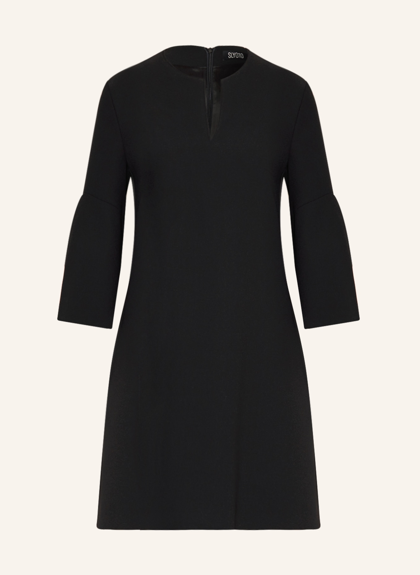 SLY 010 Sheath dress with 3/4 sleeves, Color: BLACK (Image 1)