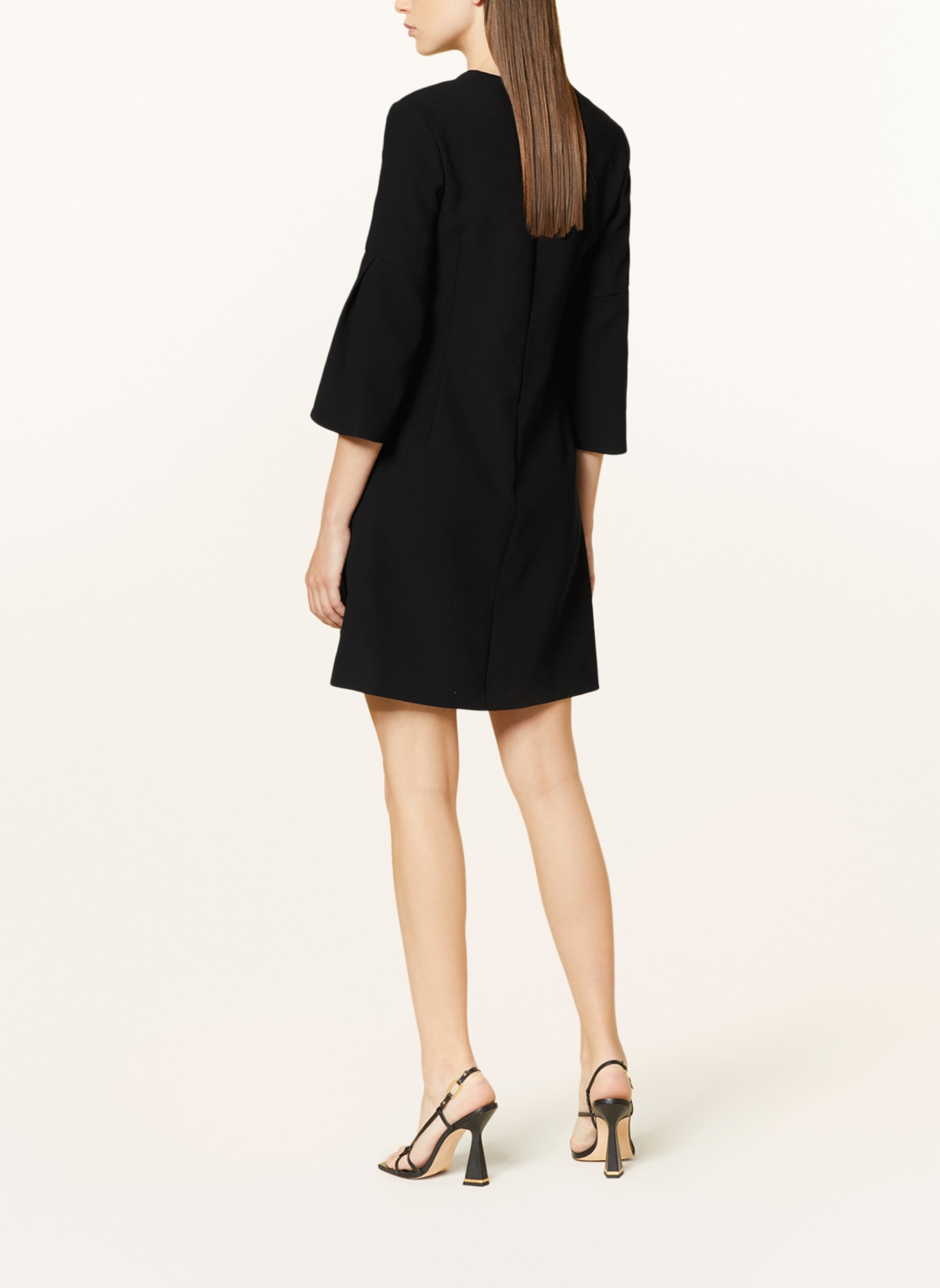 SLY 010 Sheath dress with 3/4 sleeves, Color: BLACK (Image 3)