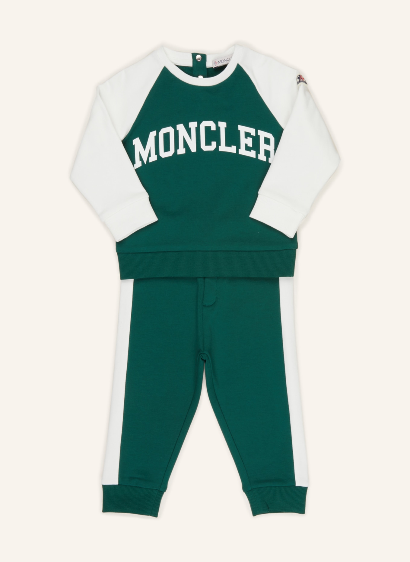 MONCLER enfant Set: Sweatshirt und Sweatpants, Farbe: GRÜN/ WEISS (Bild 2)