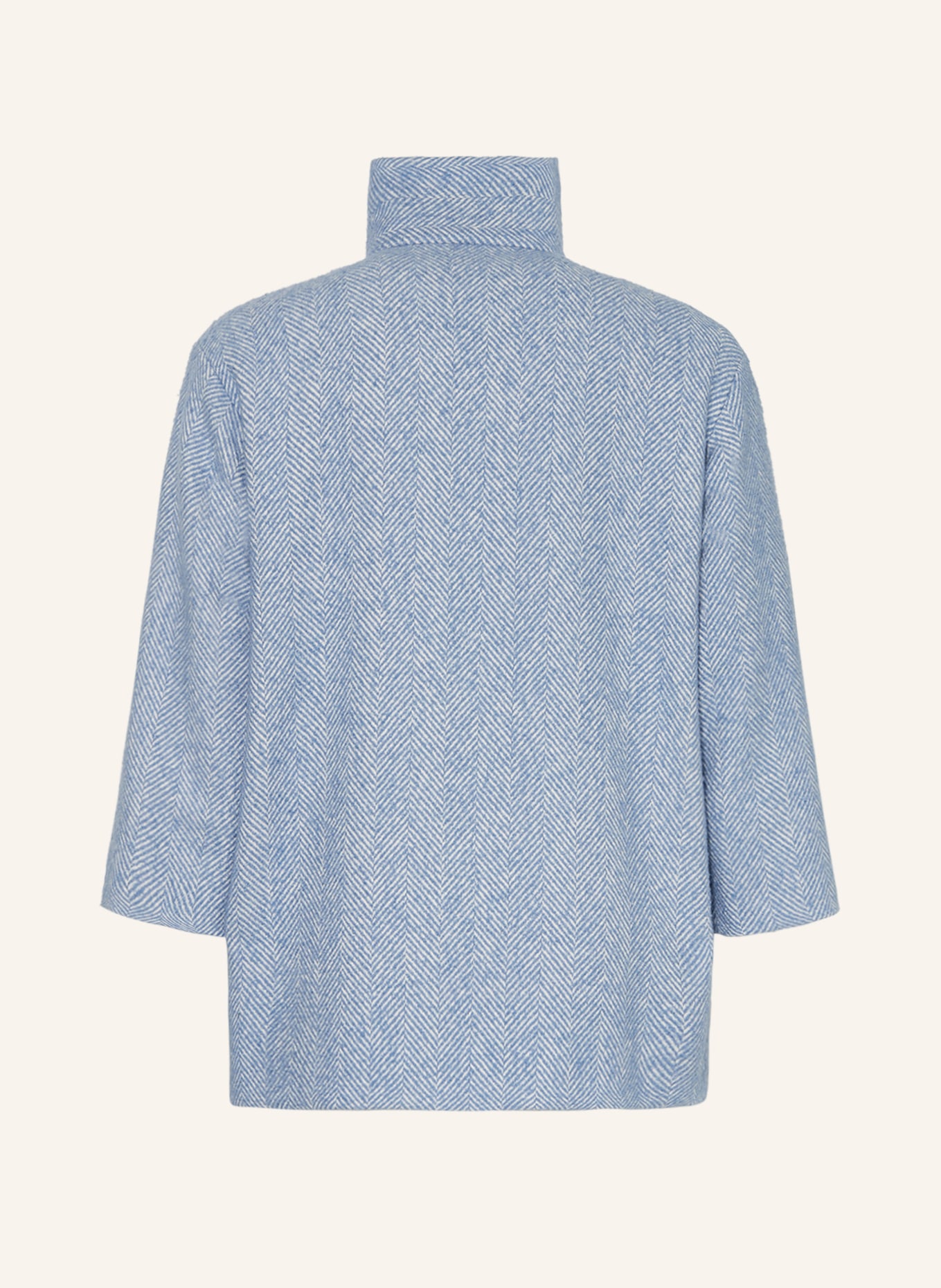 MARINA RINALDI PERSONA Coat NOCE, Color: LIGHT BLUE/ WHITE (Image 2)