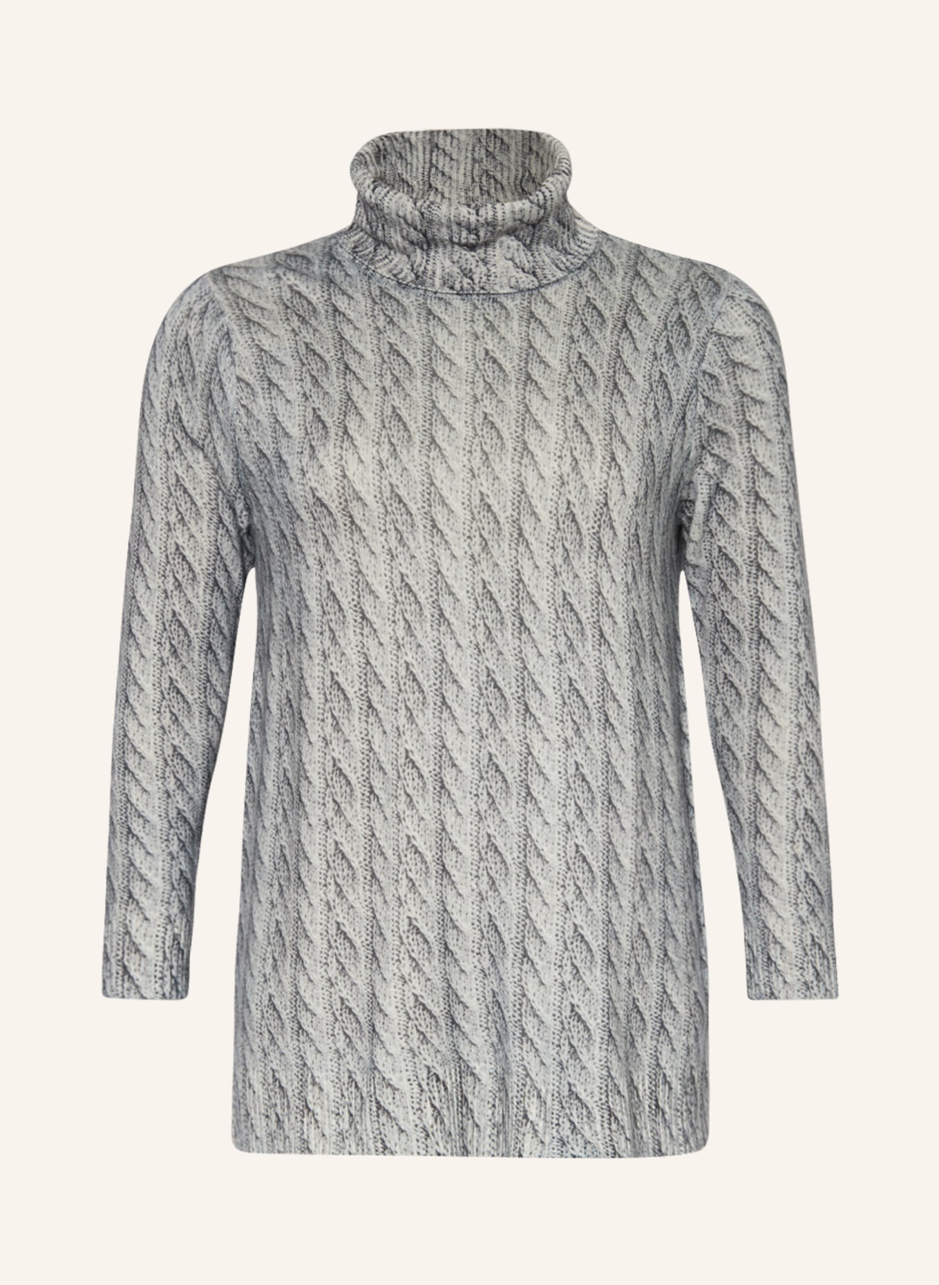 MARINA RINALDI SPORT Turtleneck sweater ADESSO, Color: LIGHT GRAY/ DARK GRAY/ GRAY (Image 1)