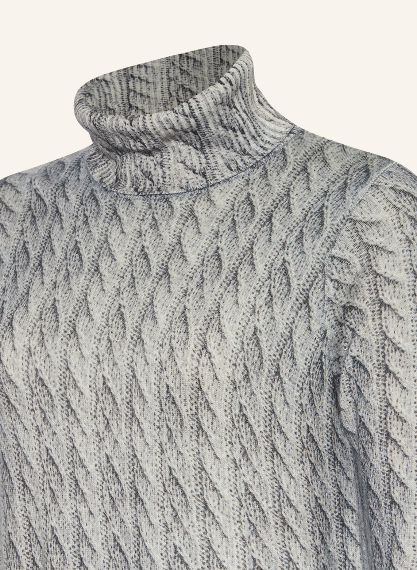 MARINA RINALDI SPORT Turtleneck sweater ADESSO, Color: LIGHT GRAY/ DARK GRAY/ GRAY (Image 3)