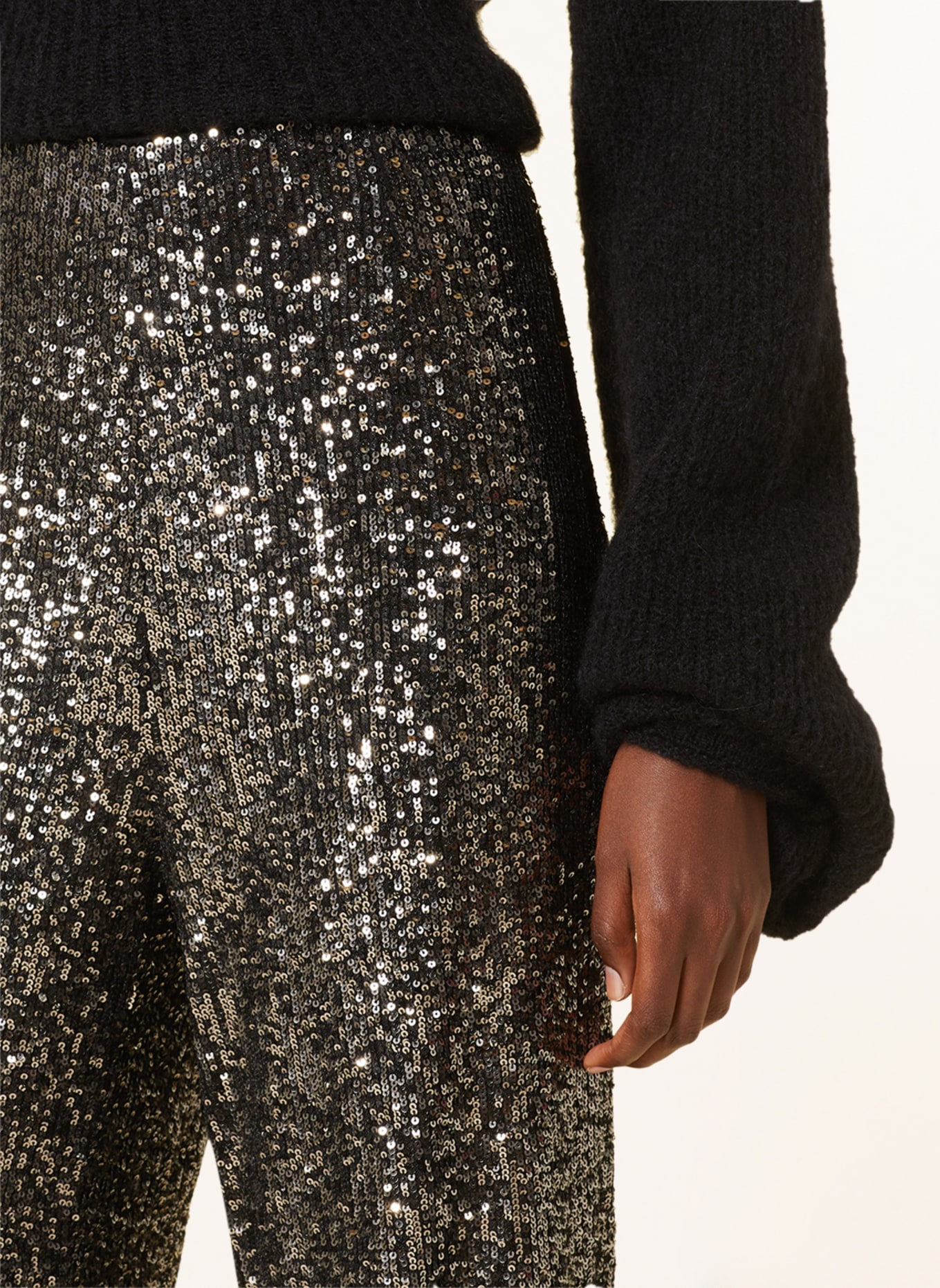 MRS & HUGS Hose mit Pailetten: DUNKELGRAU