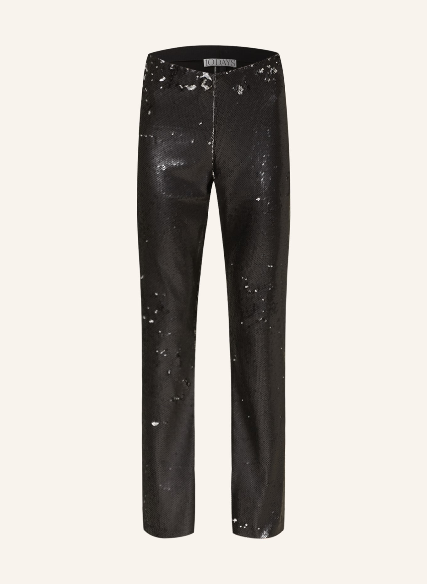 10DAYS Trousers with sequins, Color: BLACK (Image 1)