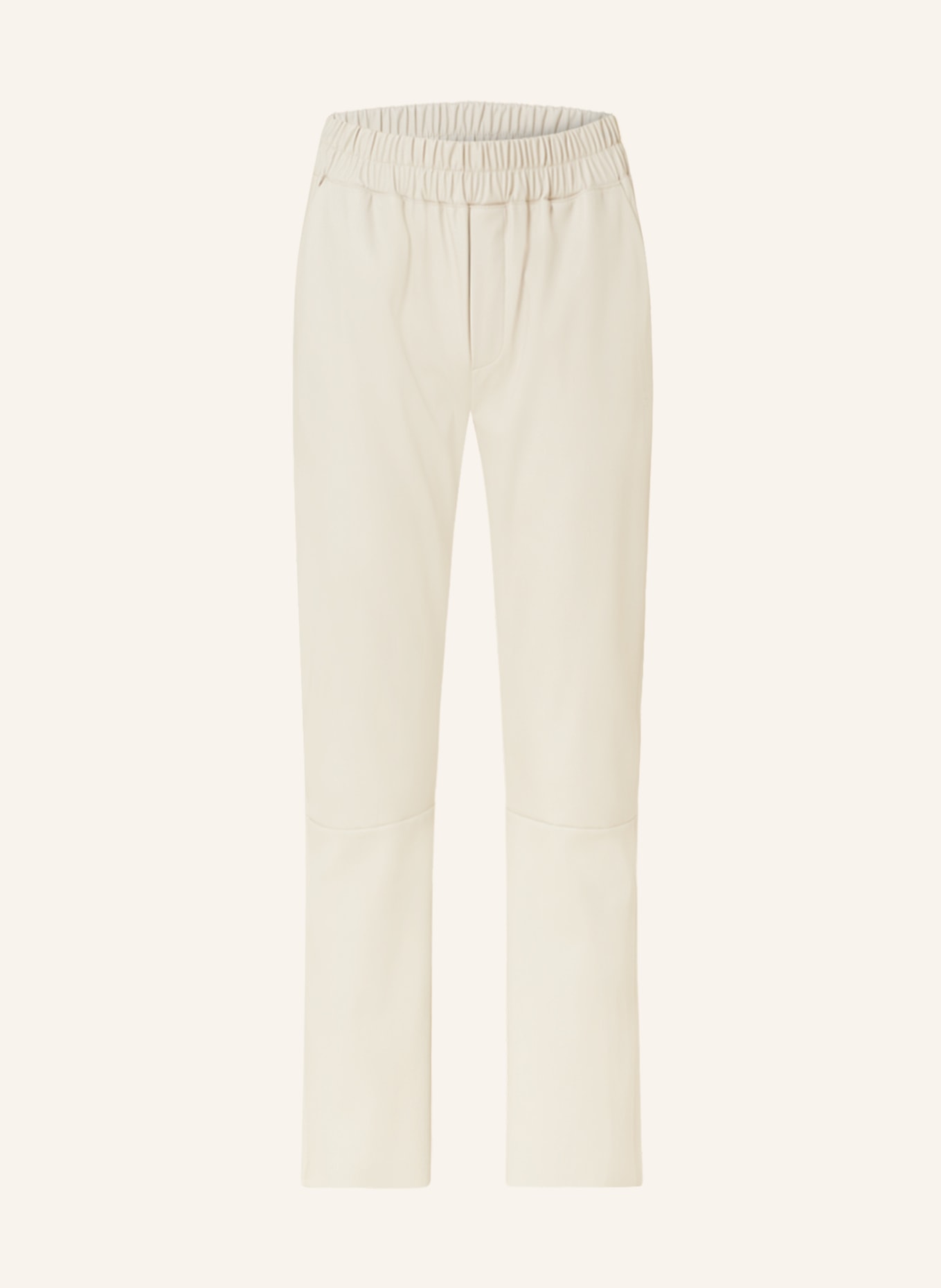 10DAYS Pants in leather look, Color: CREAM (Image 1)