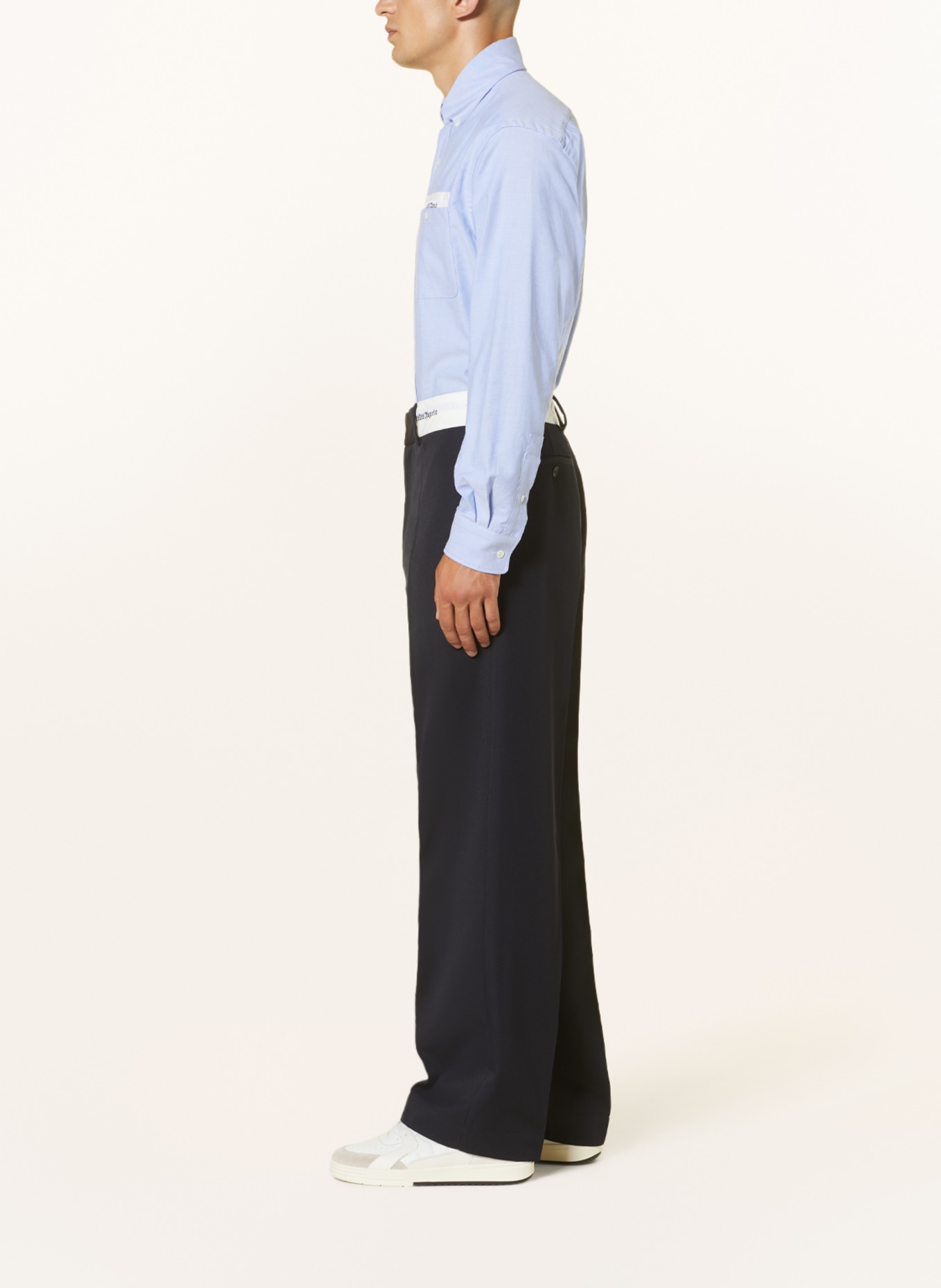 Palm Angels Spodnie garniturowe regular fit, Kolor: 4603 navy blue off white (Obrazek 5)