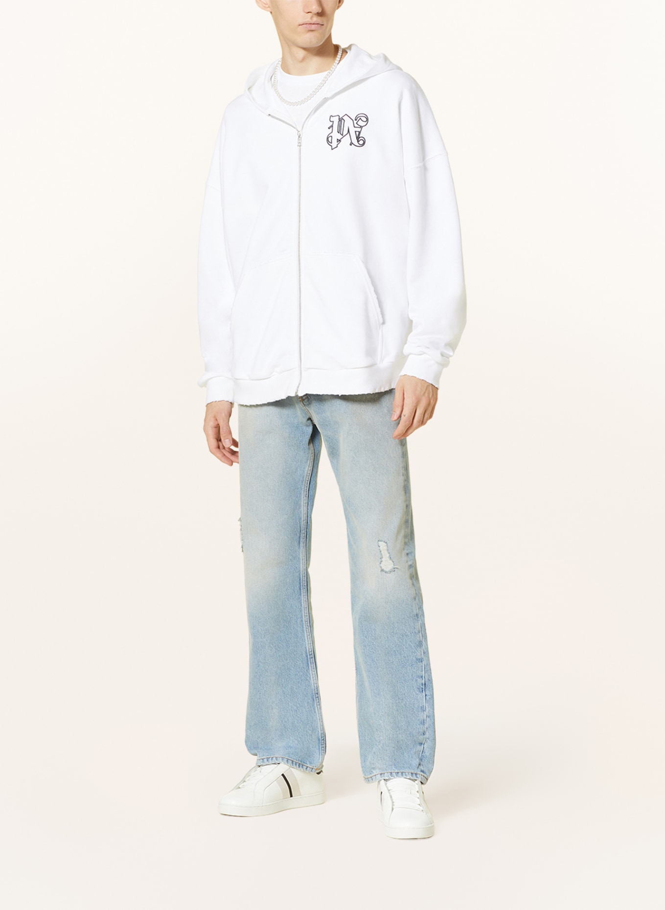 Palm Angels Sweat jacket, Color: WHITE (Image 2)