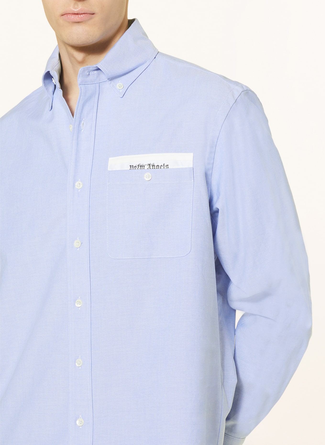 Palm Angels Shirt comfort fit, Color: LIGHT BLUE (Image 4)