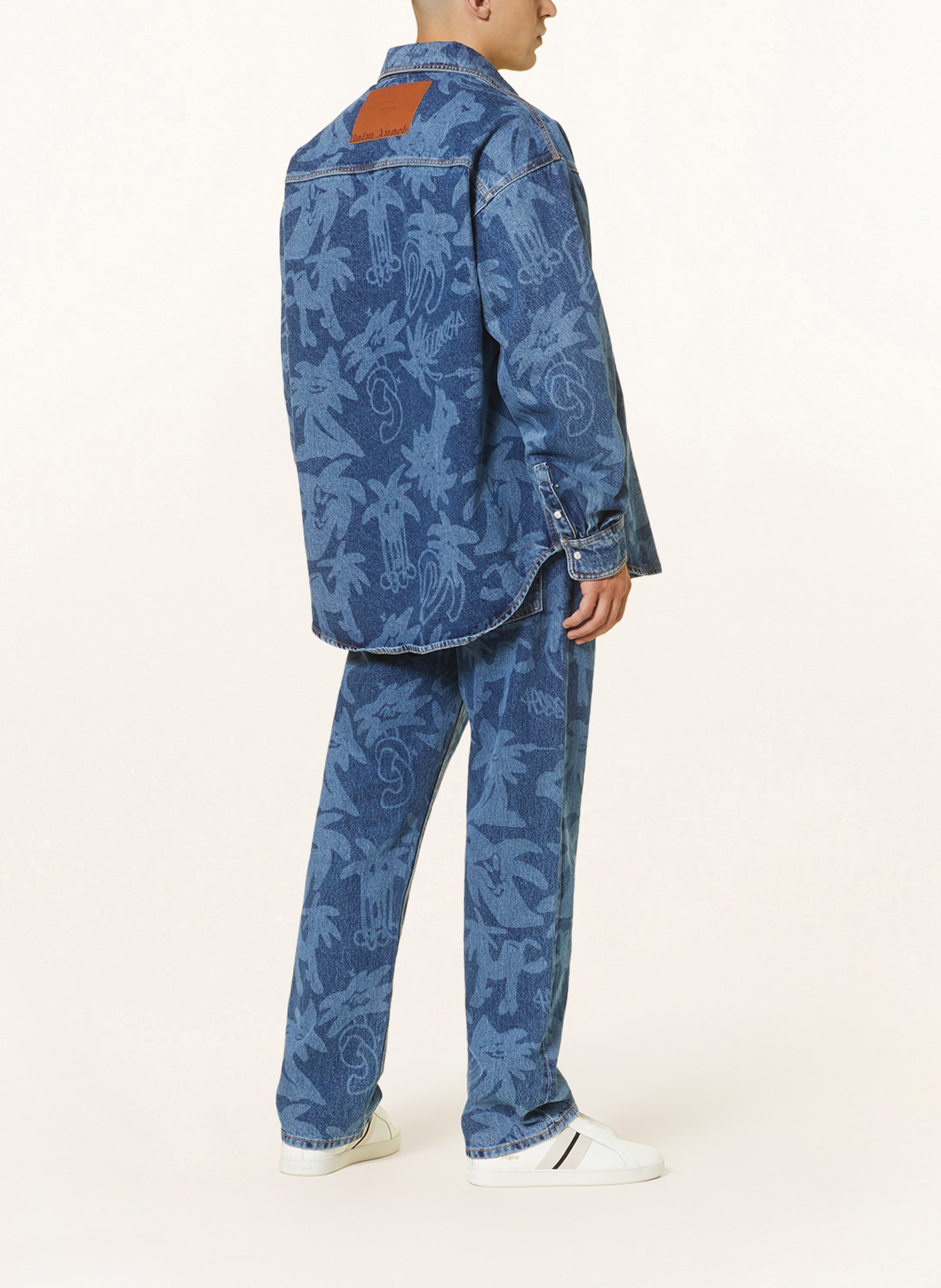 Palm Angels Oversized denim jacket, Color: BLUE/ LIGHT BLUE (Image 3)