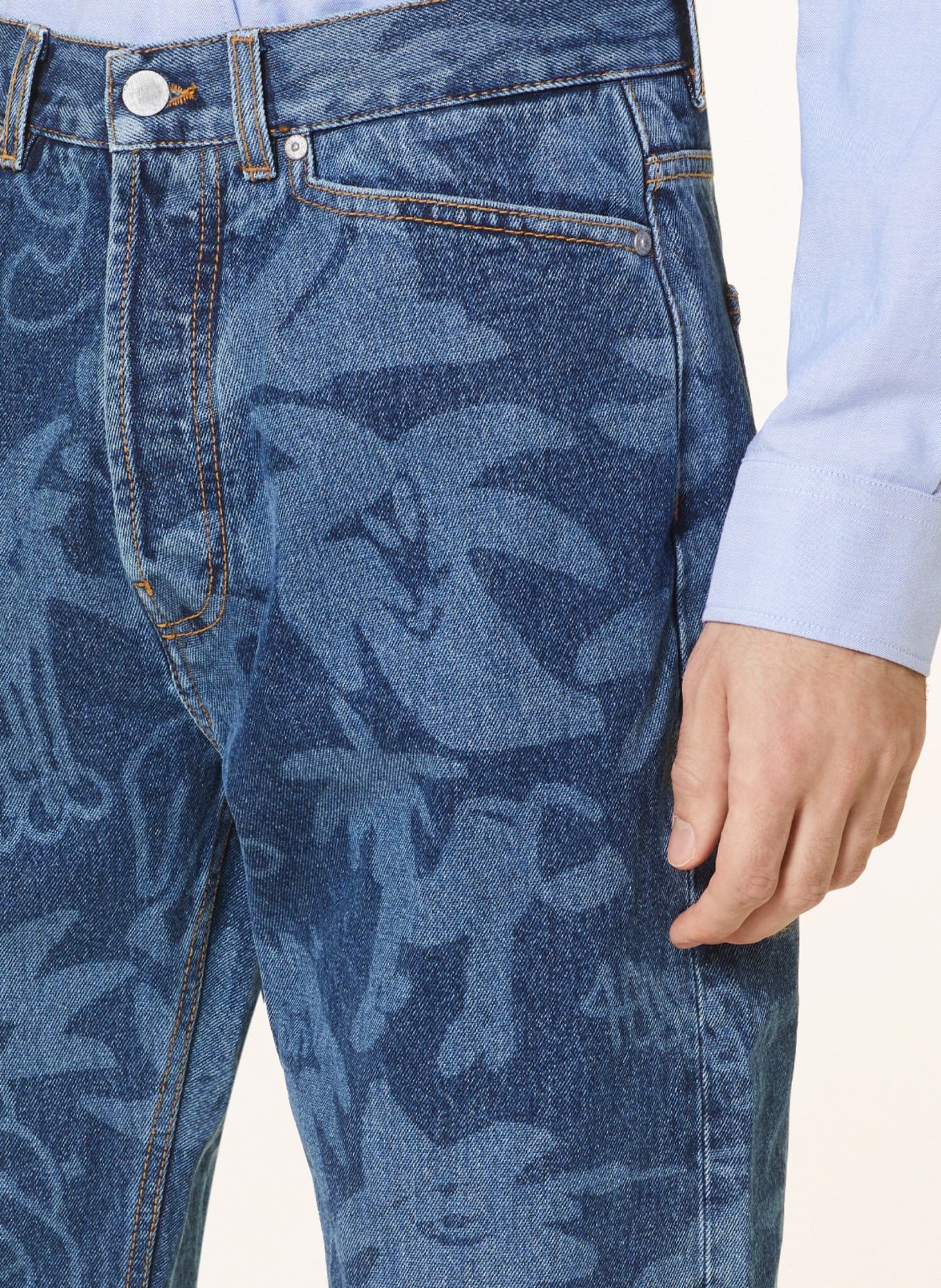 Palm Angels Jeans PALMITY Regular Fit, Farbe: 4540 blue light (Bild 5)