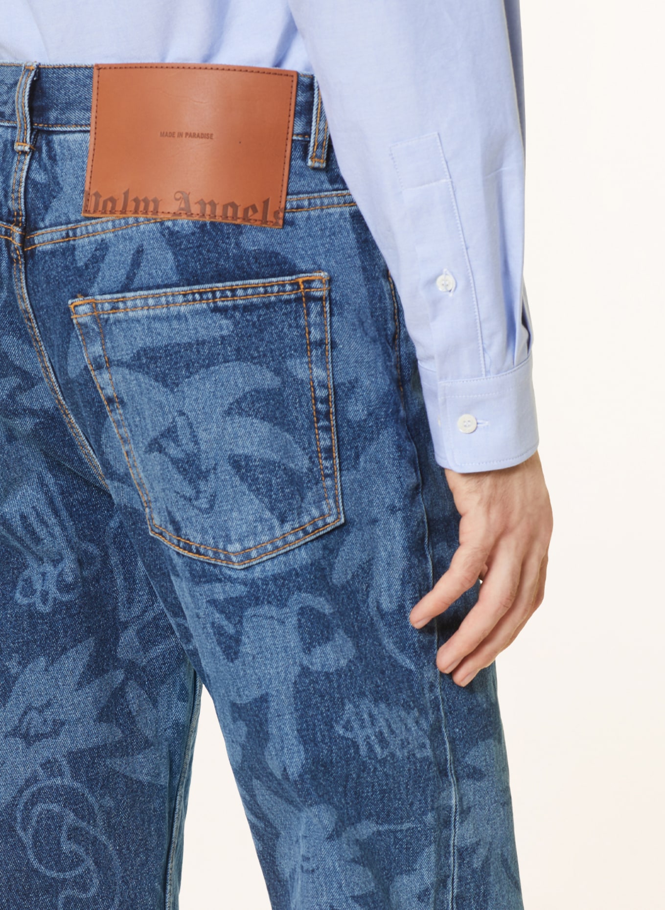 Palm Angels Jeans PALMITY Regular Fit, Farbe: 4540 blue light (Bild 6)