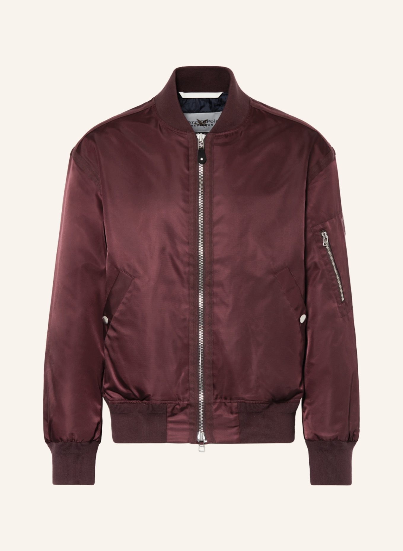 Dark red on sale bomber jacket