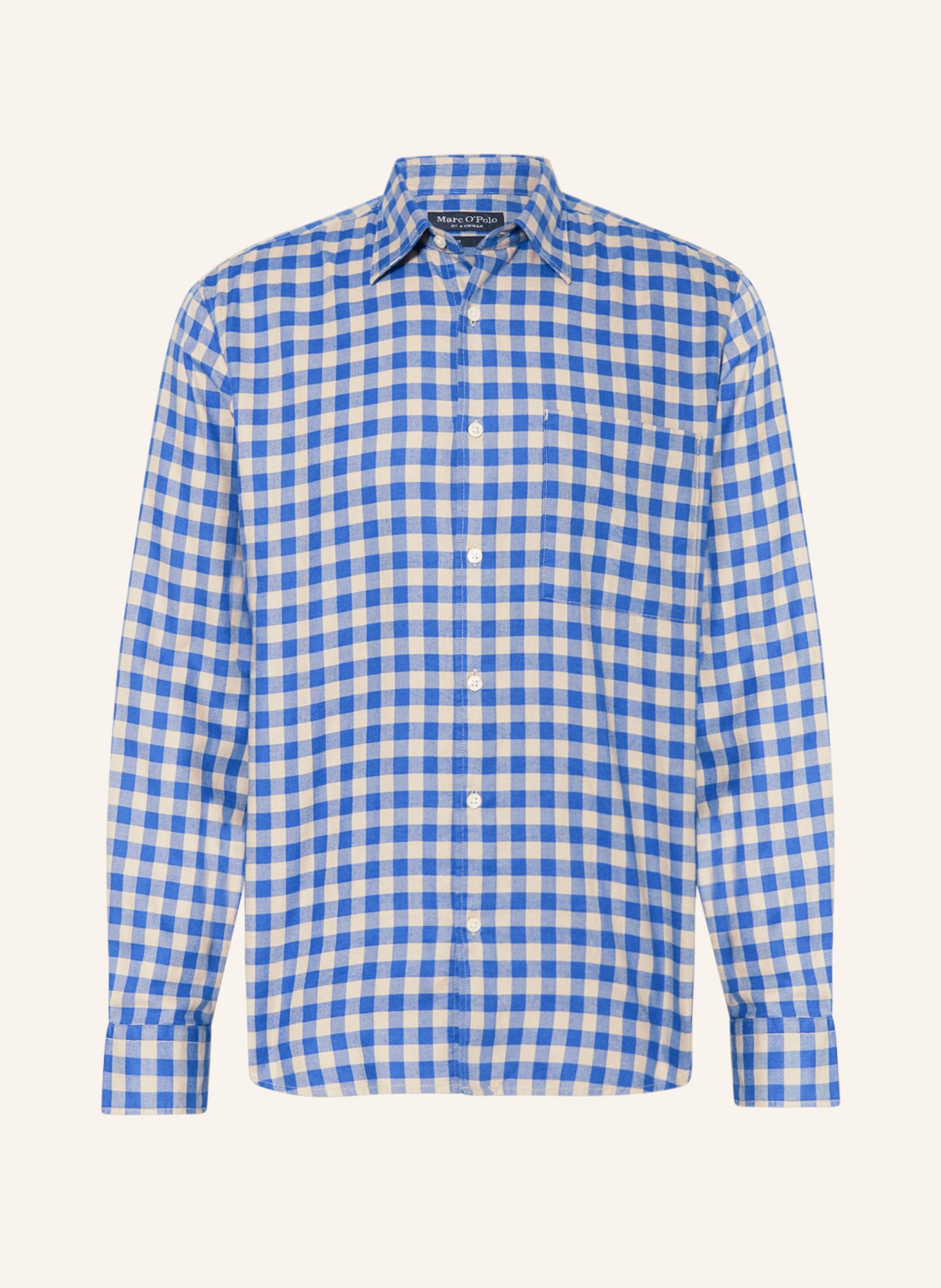 Marc O'Polo Hemd Regular Fit, Farbe: BLAU/ CREME (Bild 1)