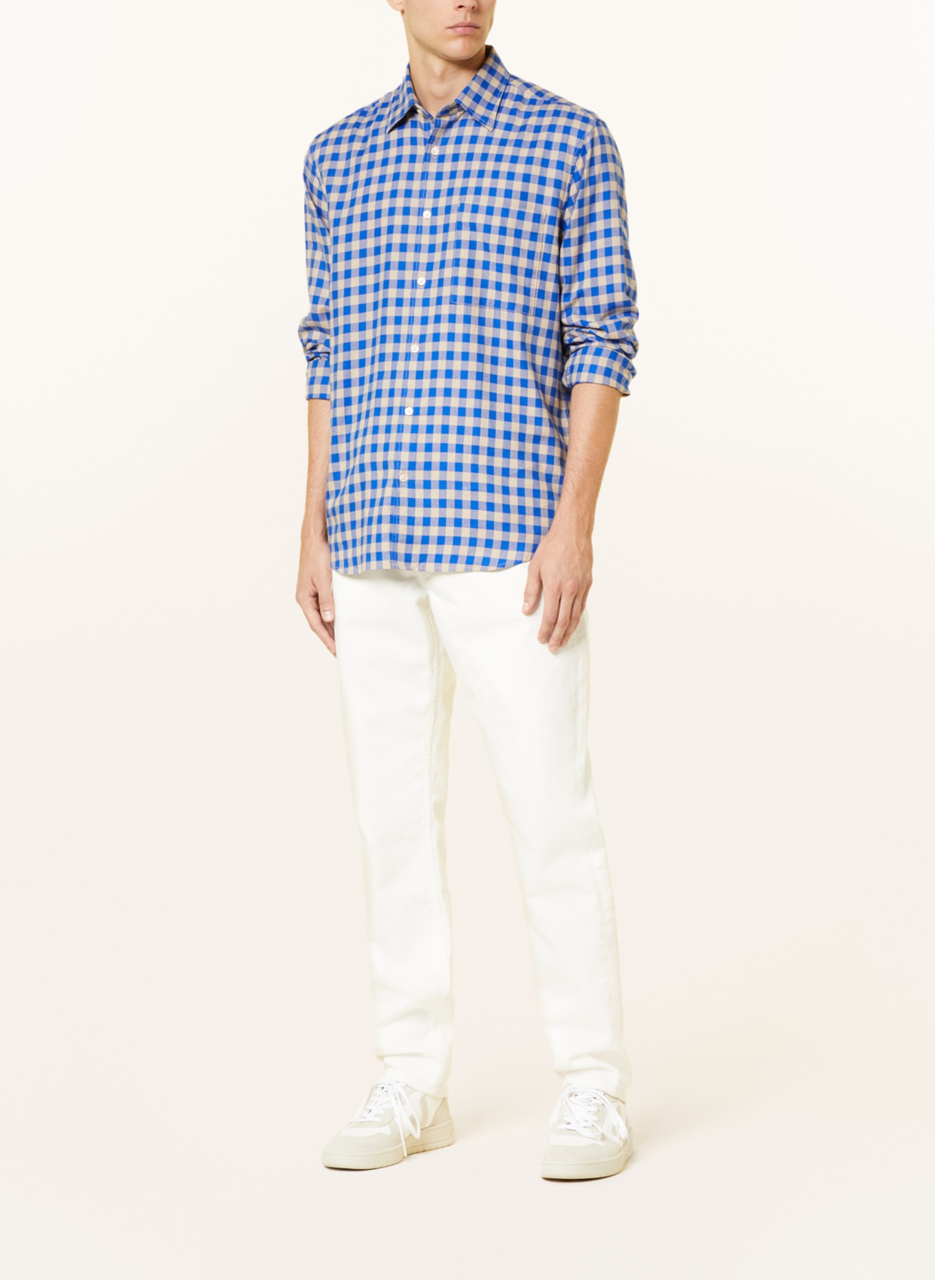 Marc O'Polo Hemd Regular Fit, Farbe: BLAU/ CREME (Bild 2)