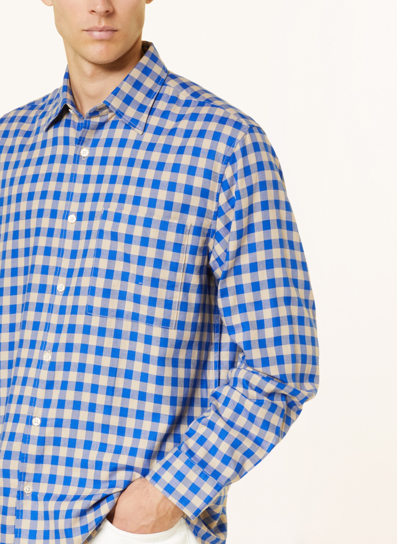 Marc O'Polo Hemd Regular Fit, Farbe: BLAU/ CREME (Bild 4)