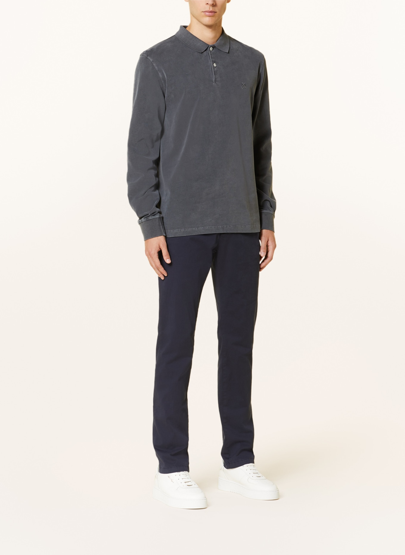 Marc O'Polo Sweat-Poloshirt Regular Fit, Farbe: GRAU (Bild 2)