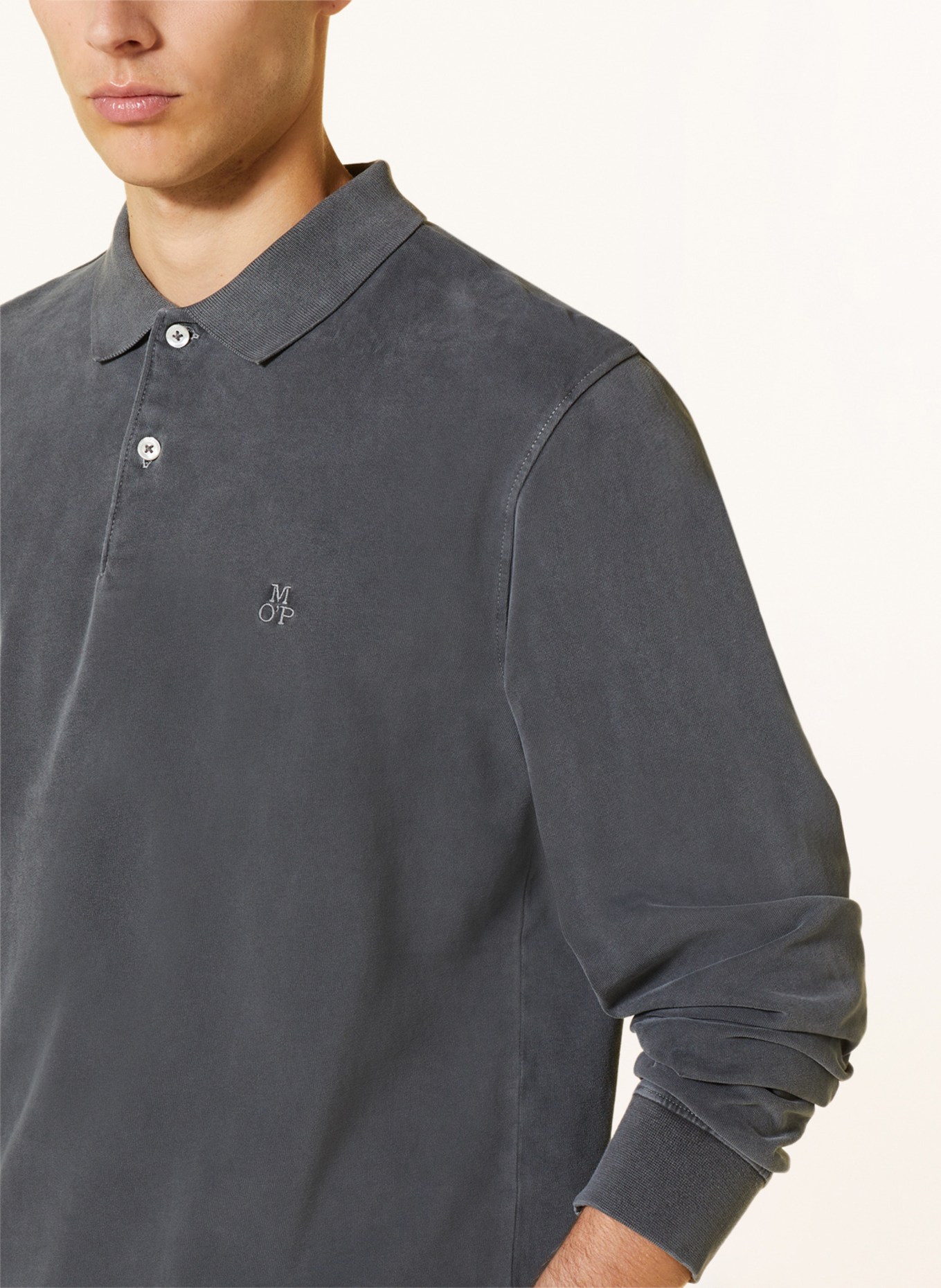 Marc O'Polo Sweat-Poloshirt Regular Fit, Farbe: GRAU (Bild 4)
