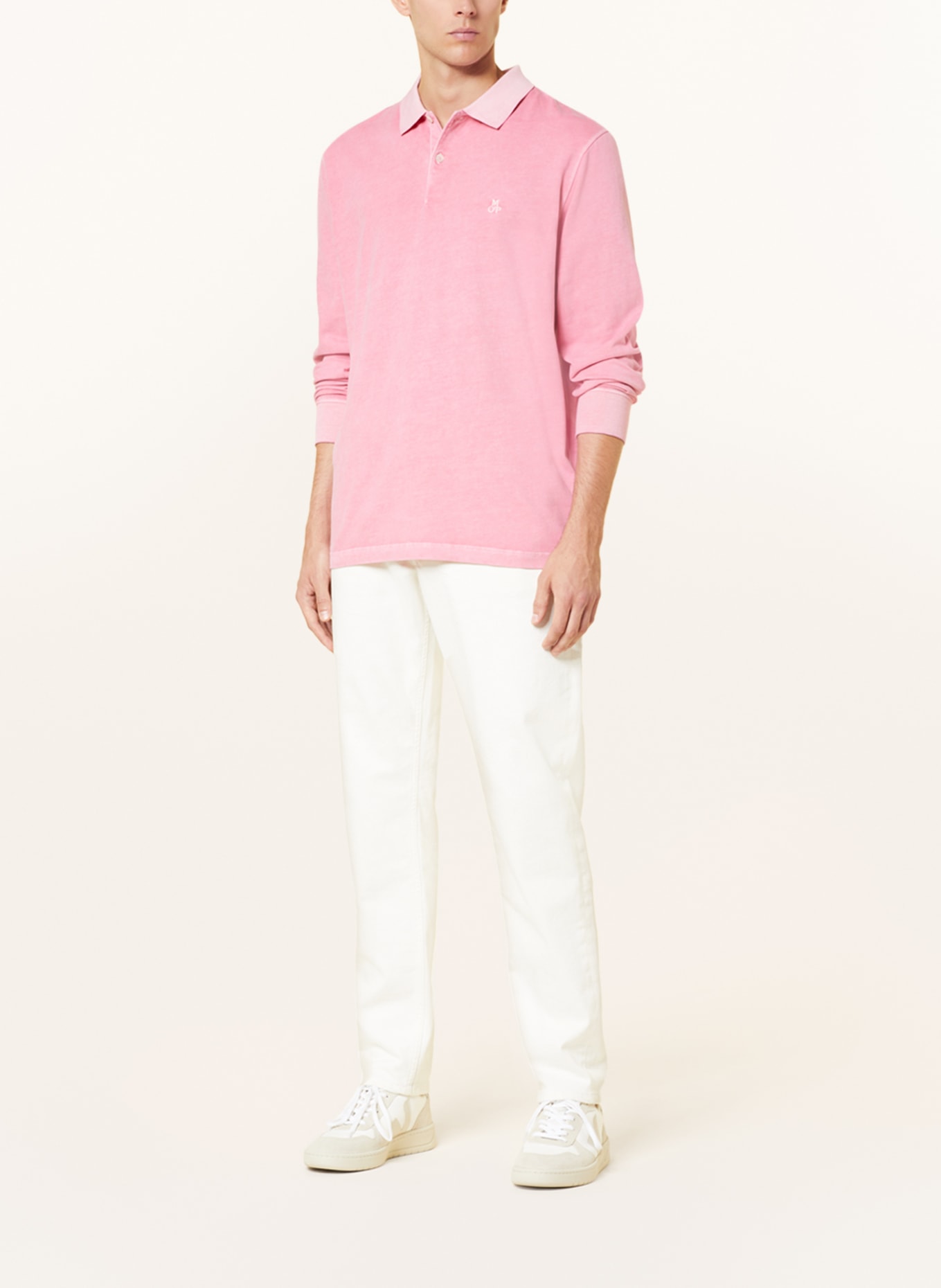 Marc O'Polo Sweatshirt fabric polo shirt regular fit, Color: PINK (Image 2)