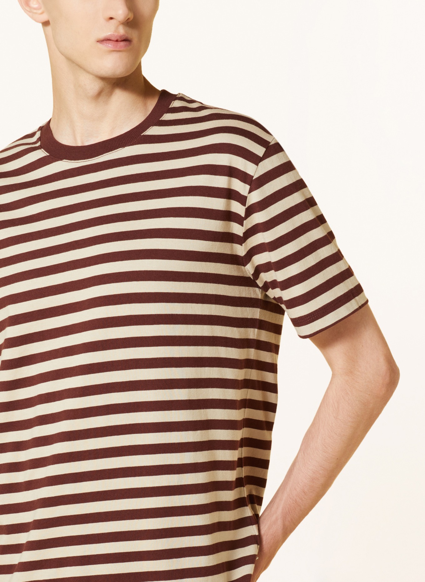 Marc O'Polo T-Shirt, Farbe: CREME/ BRAUN (Bild 4)