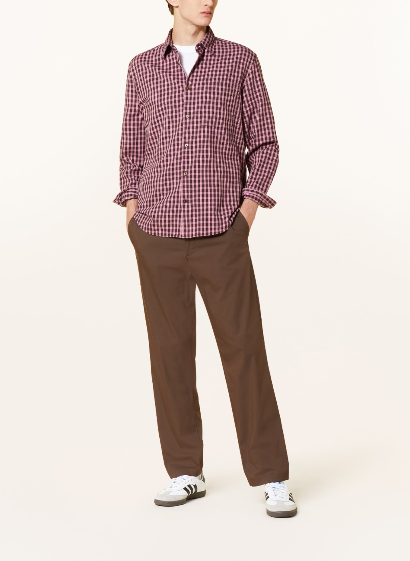 Marc O'Polo Hemd Regular Fit, Farbe: DUNKELBRAUN/ SCHWARZ/ ROSA (Bild 2)