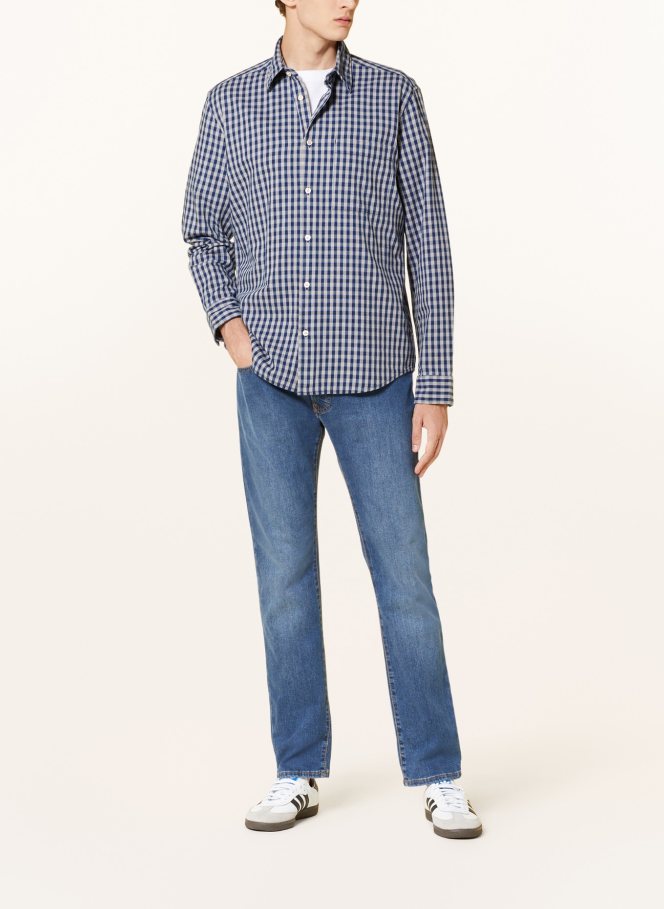 Marc O'Polo Shirt regular fit, Color: BEIGE/ BLACK/ BLUE (Image 2)