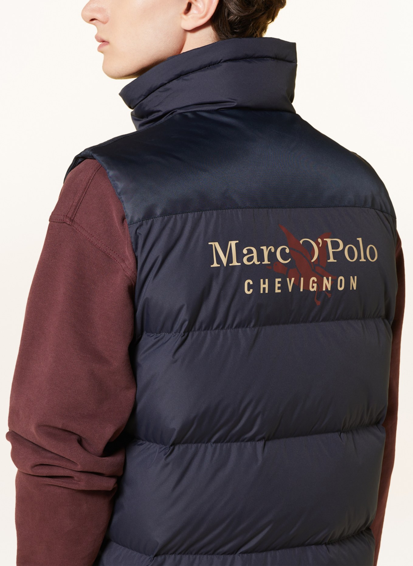 Marc O'Polo Péřová vesta s odnímatelnou kapucí, Barva: TMAVĚ MODRÁ (Obrázek 6)